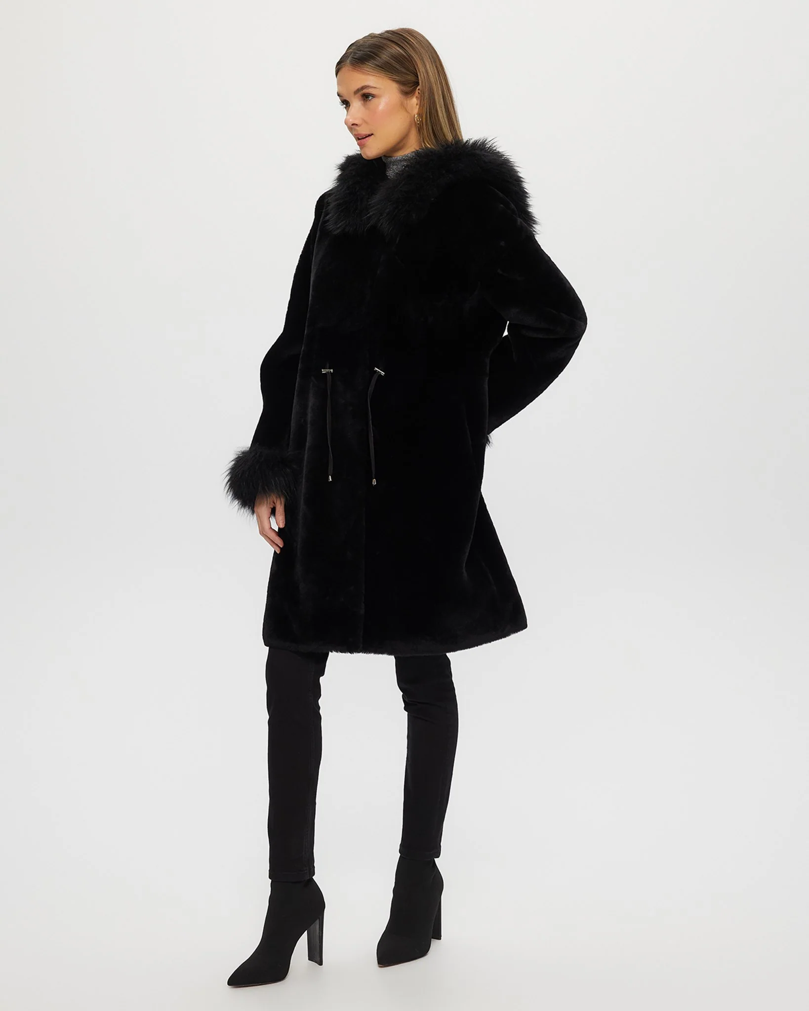 SHEARLING LAMB PARKA WITH CASHMERE GOAT HOOD TRIM & CUFFS - Image 7