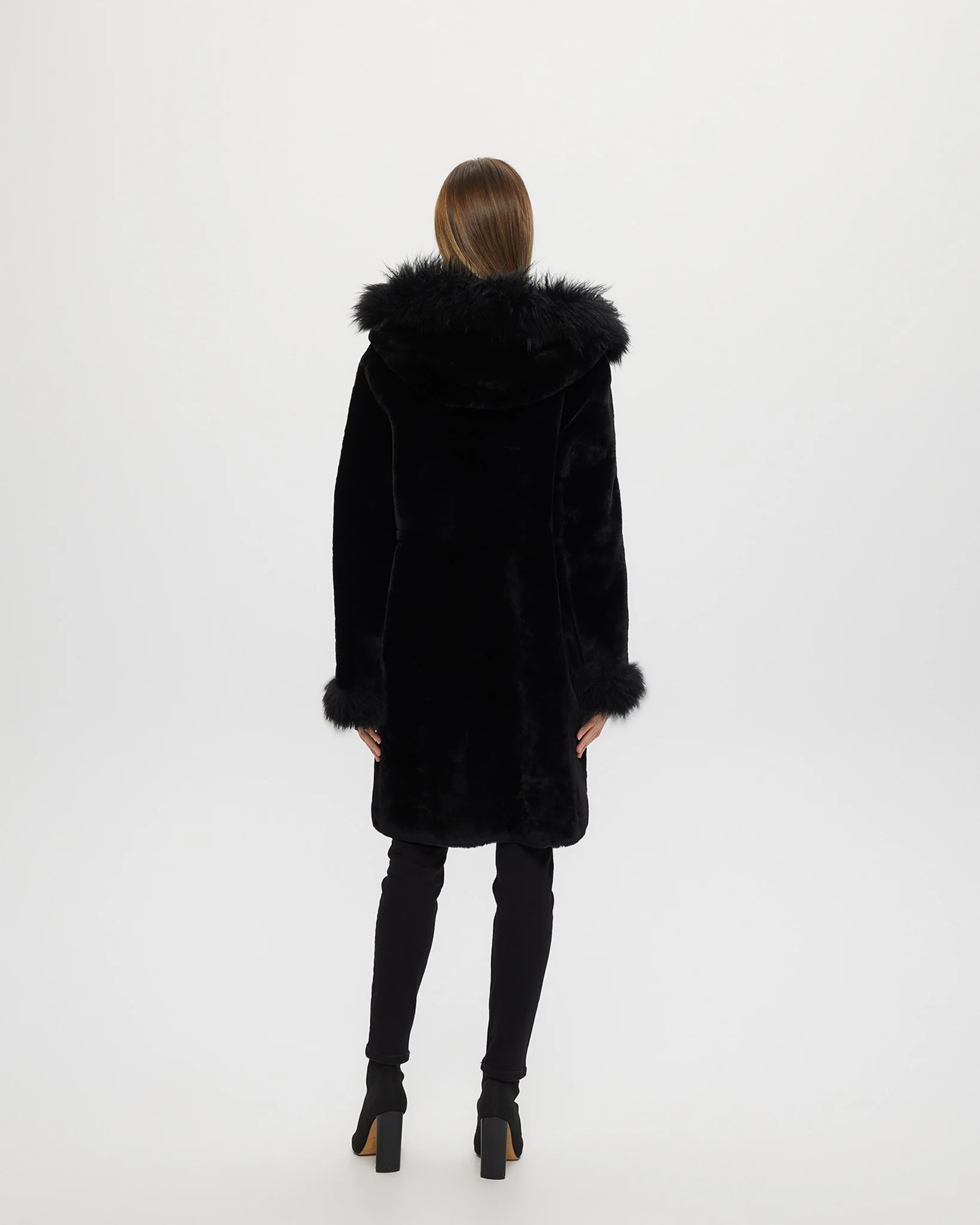SHEARLING LAMB PARKA WITH CASHMERE GOAT HOOD TRIM & CUFFS - Image 8