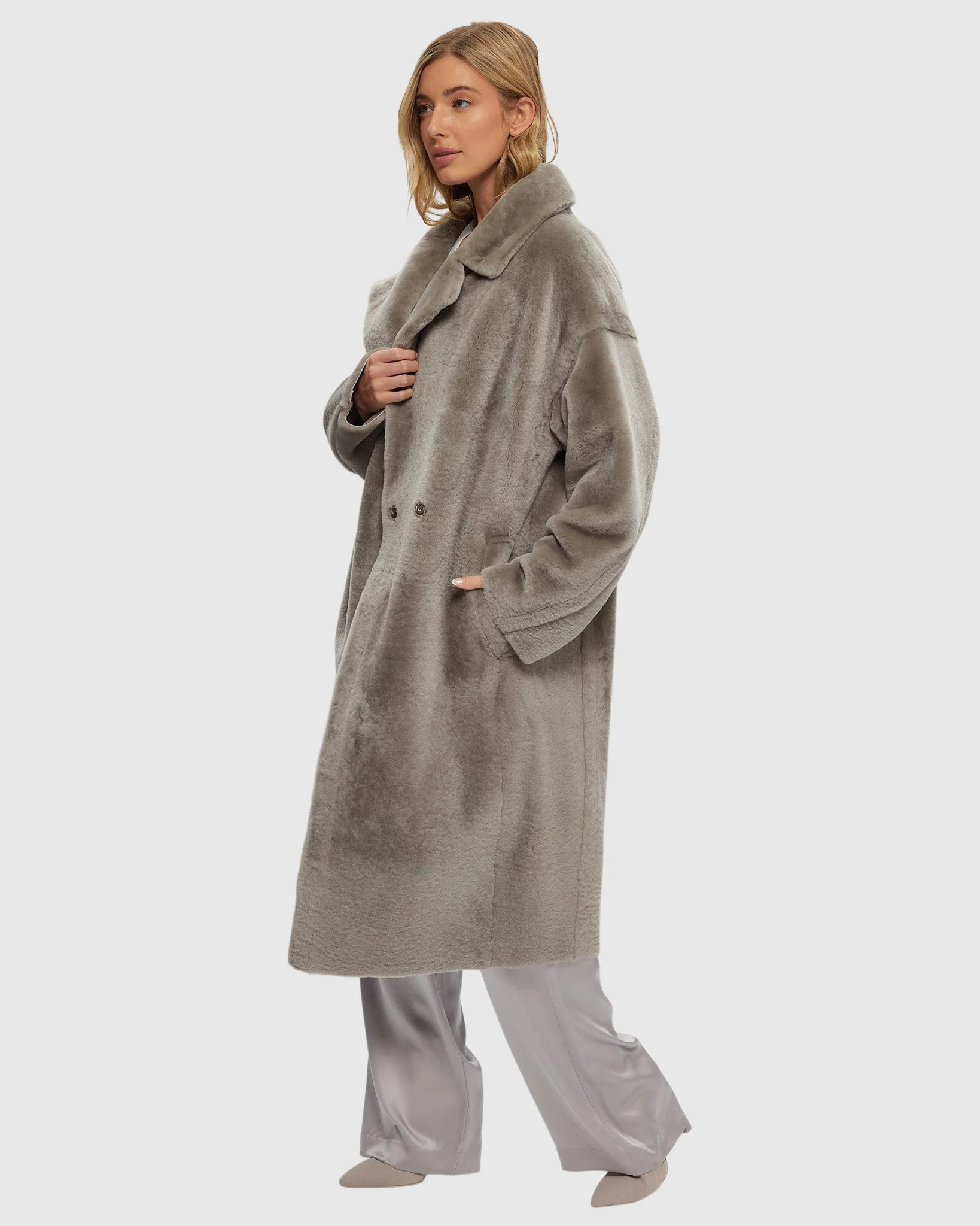 SHEARLING LAMB SHORT COAT - Image 4