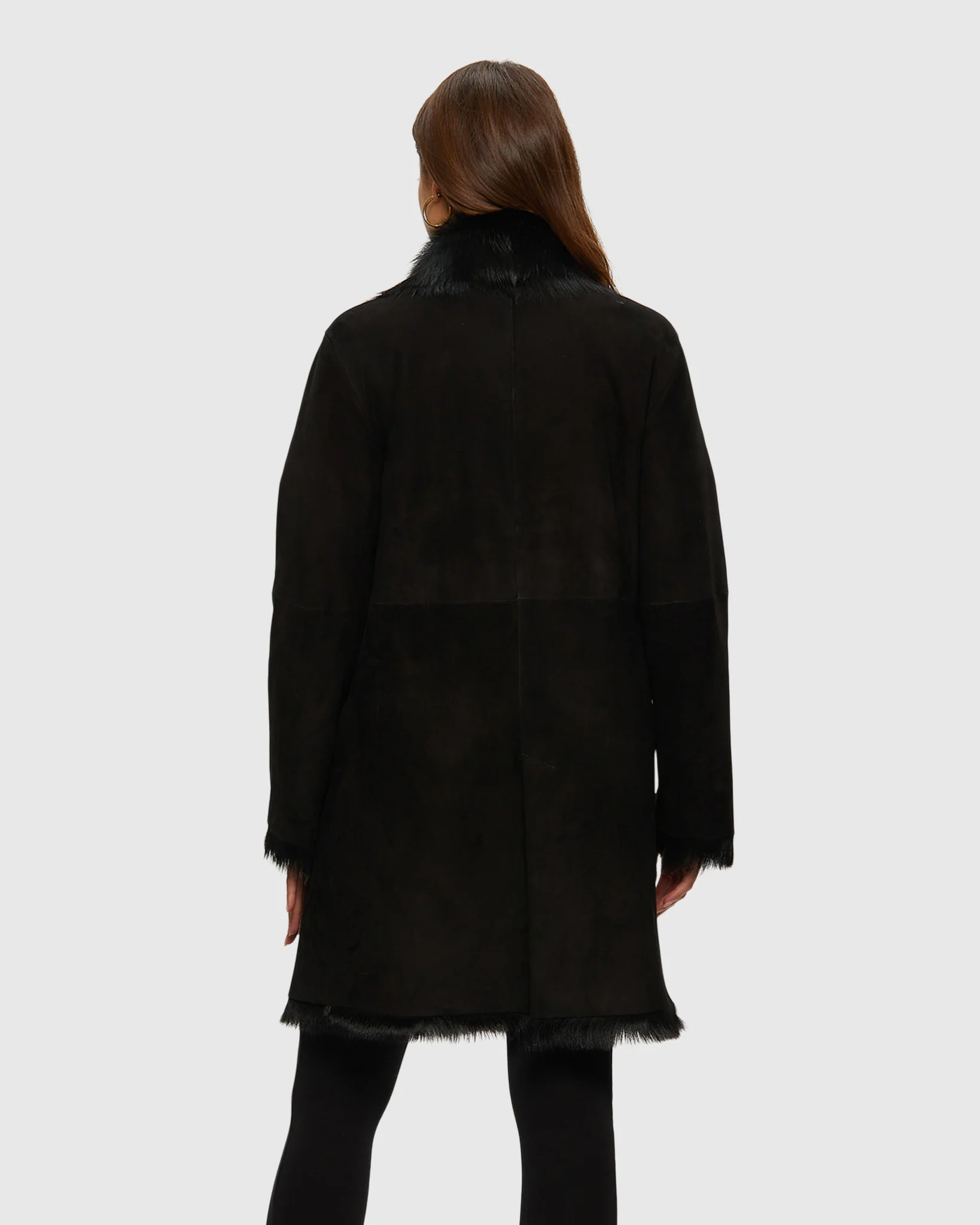 Shearling Lamb Stroller With Toscana Lamb Collar, Belt - Image 4