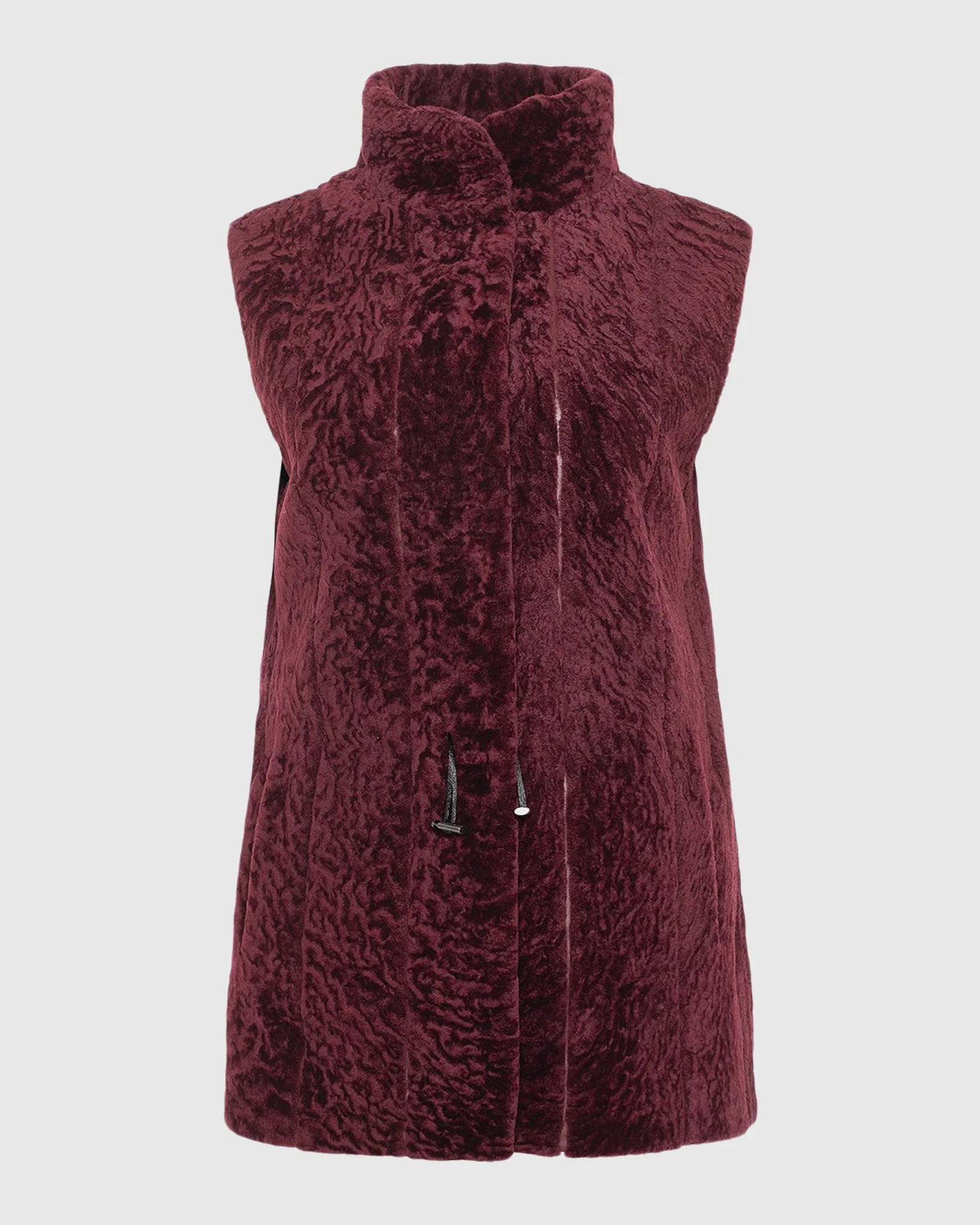 SHEARLING LAMB VEST REVERSIBLE TO TAFFETA - Image 4