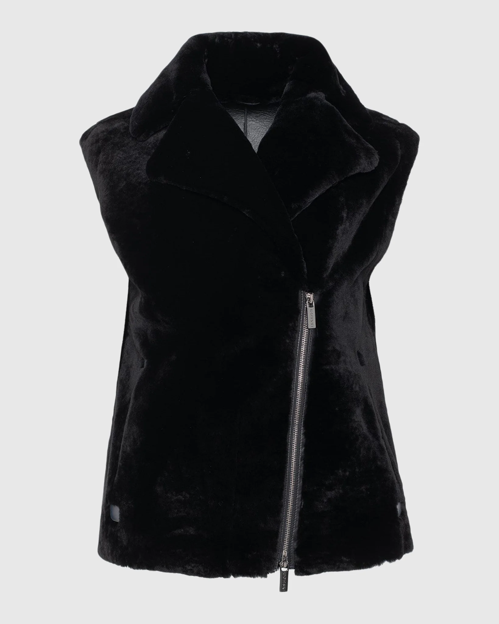 SHEARLING LAMB ZIP VEST - Image 7