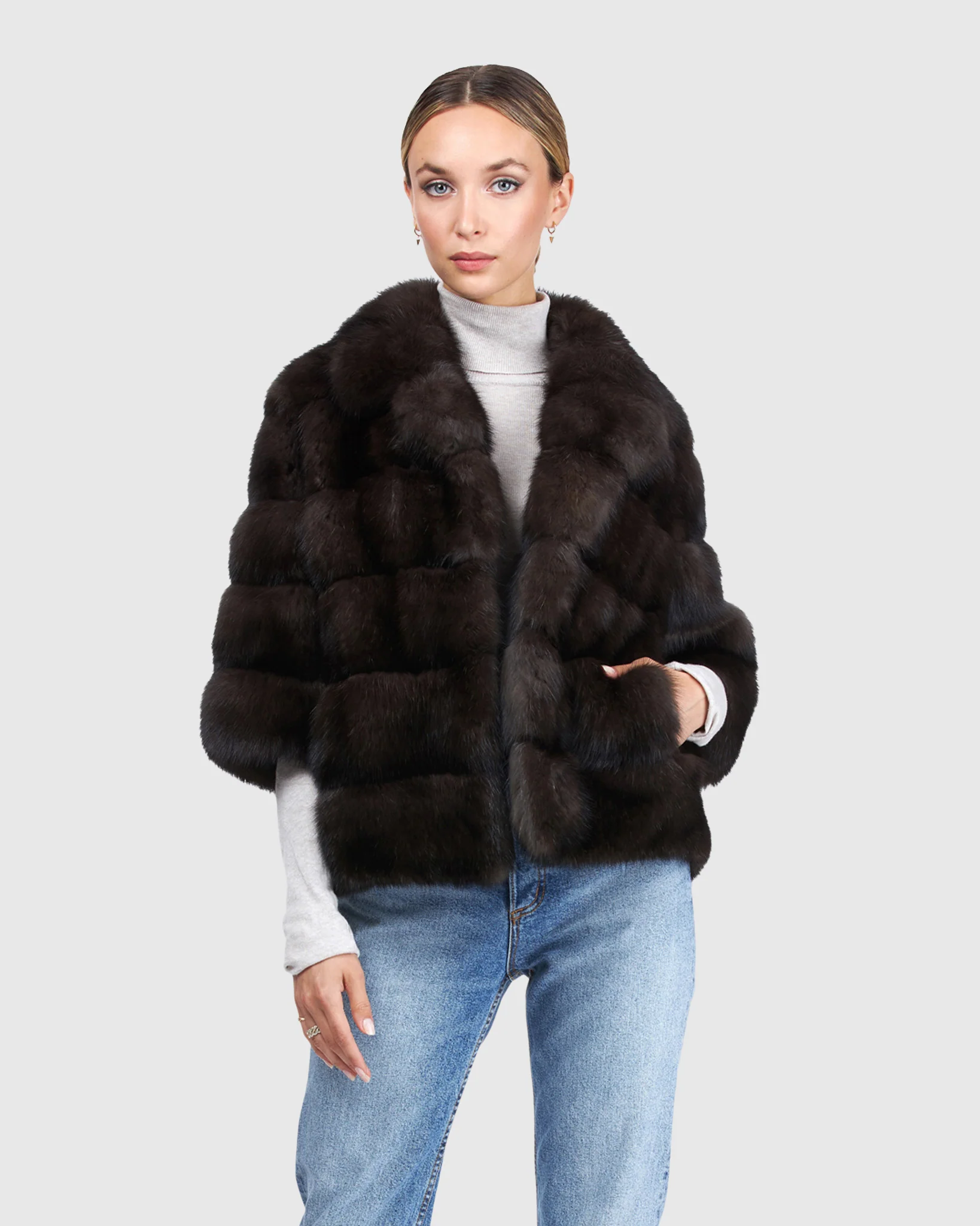 Short Sleeve Russian Sable Jacket