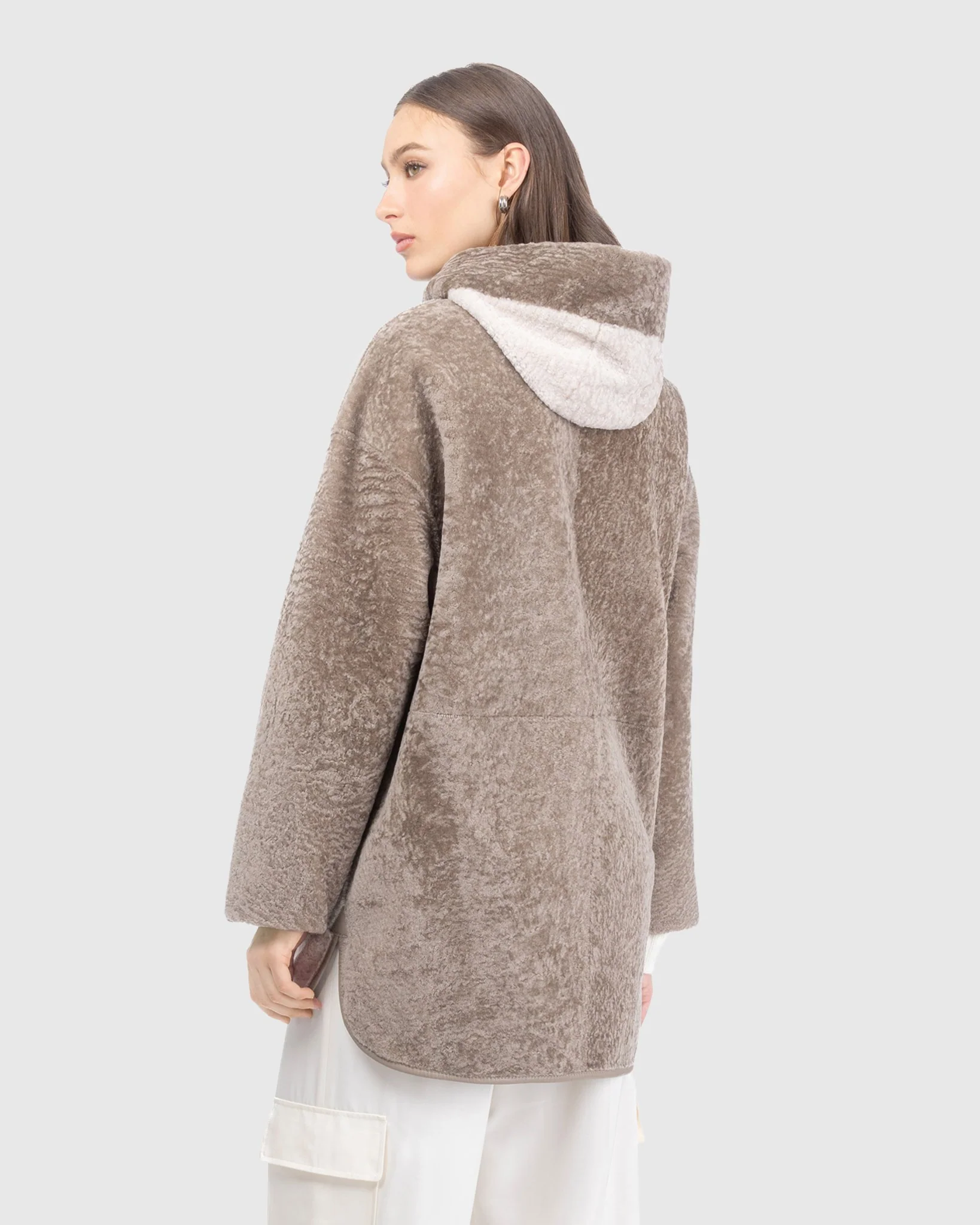 TEXTURED SHEARLING LAMB PARKA - Image 4