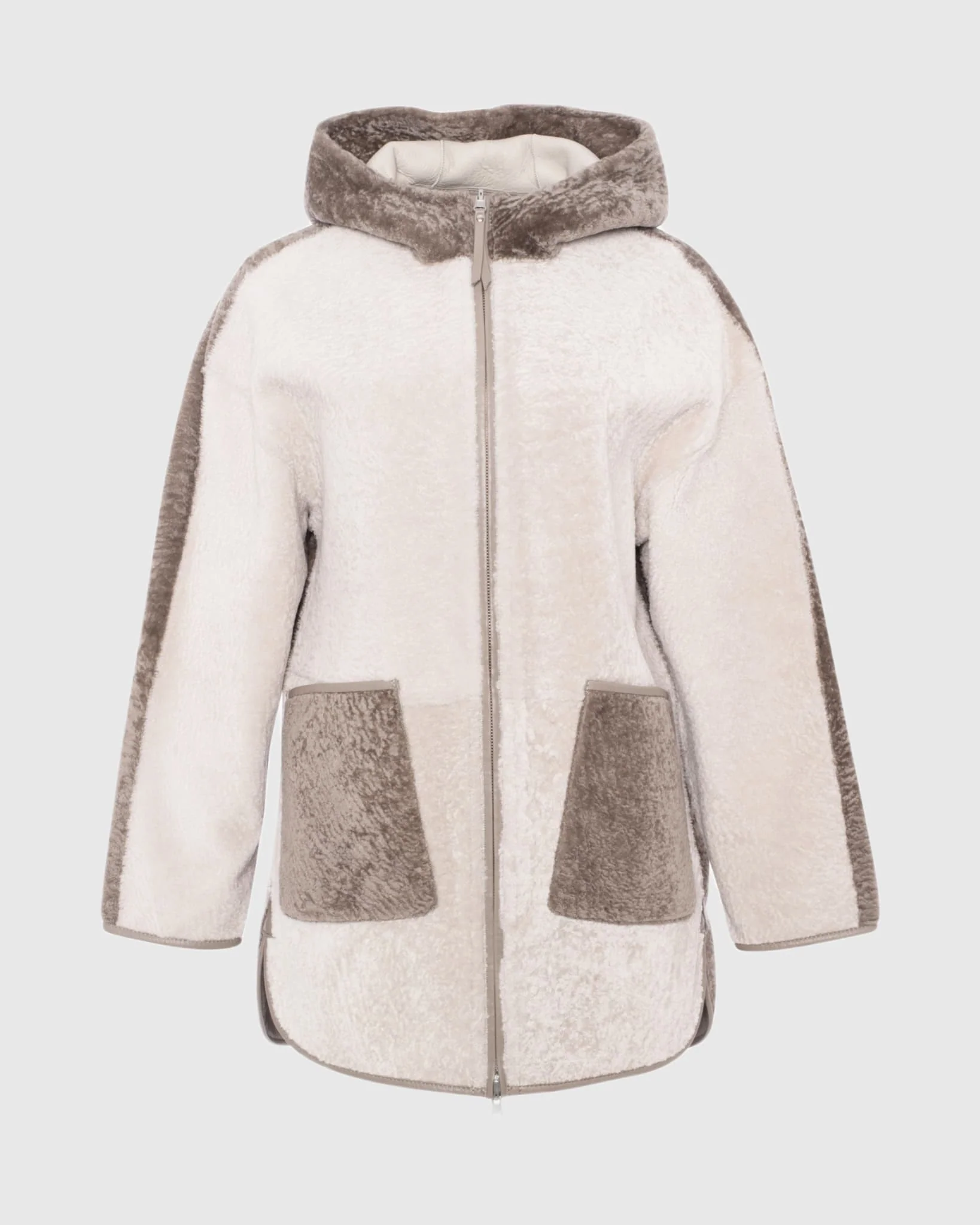 TEXTURED SHEARLING LAMB PARKA - Image 8