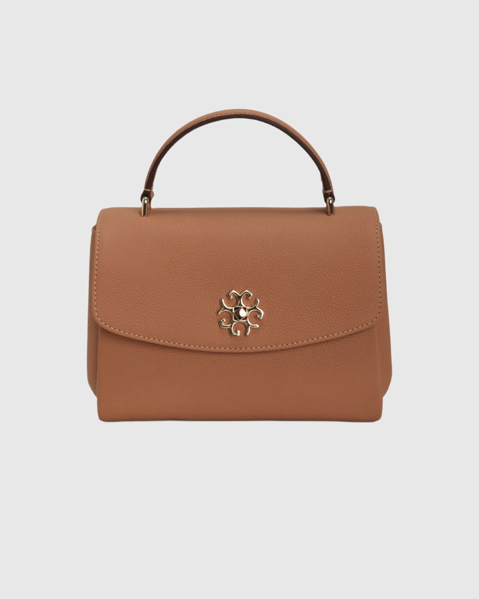 TOP HANDLE LEATHER CROSSBODY BAG