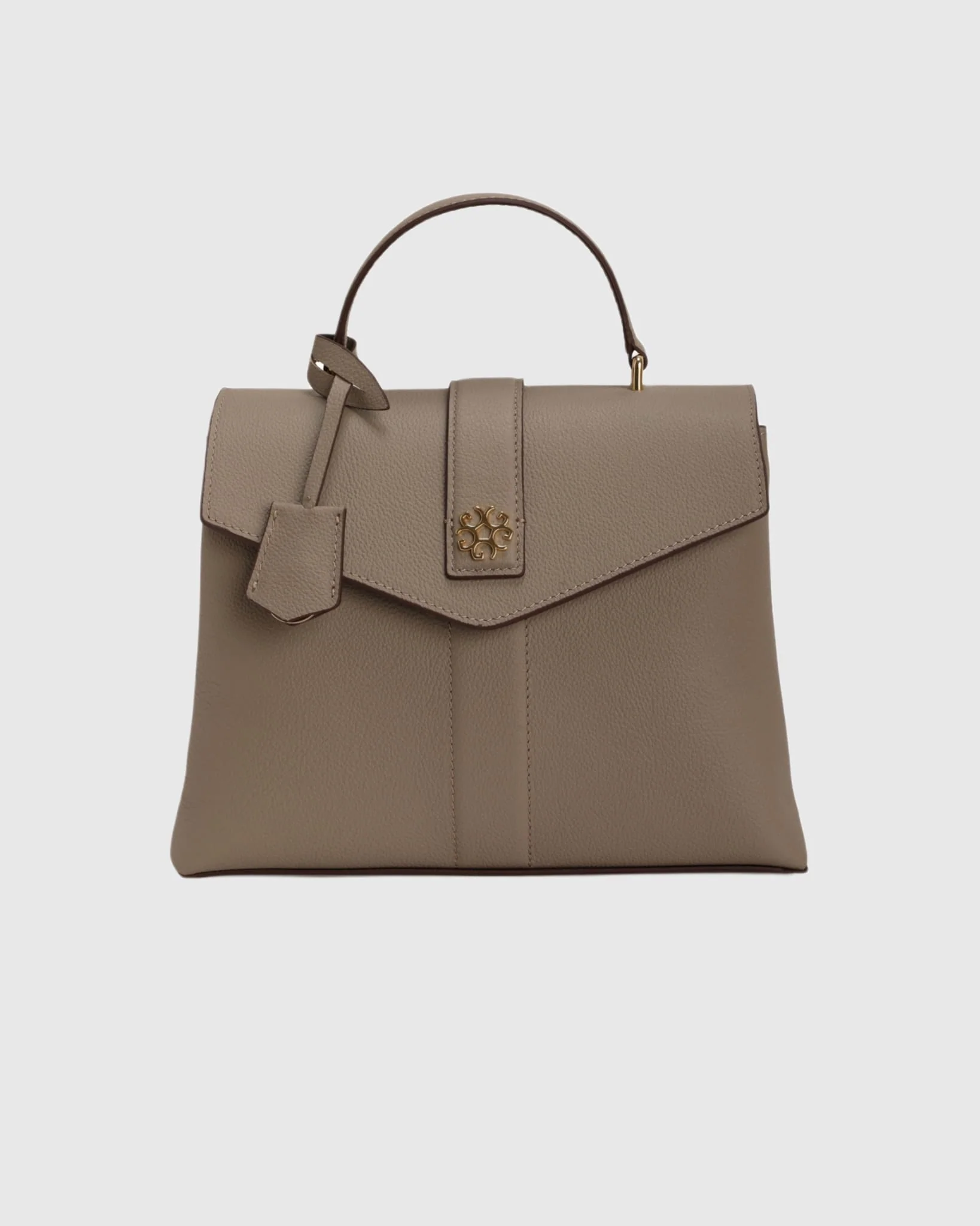 TOP HANDLE LEATHER CROSSBODY BAG