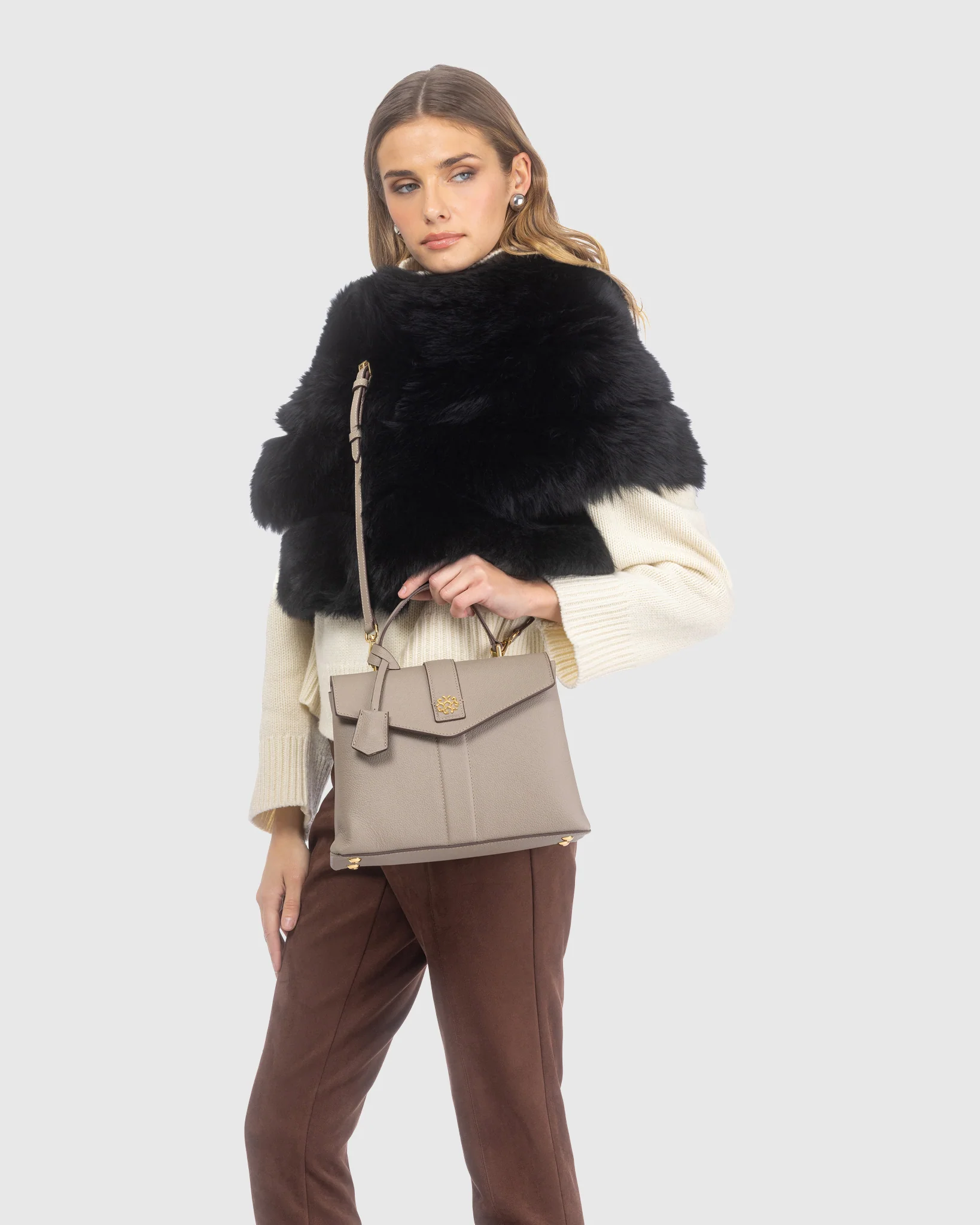 TOP HANDLE LEATHER CROSSBODY BAG - Image 17