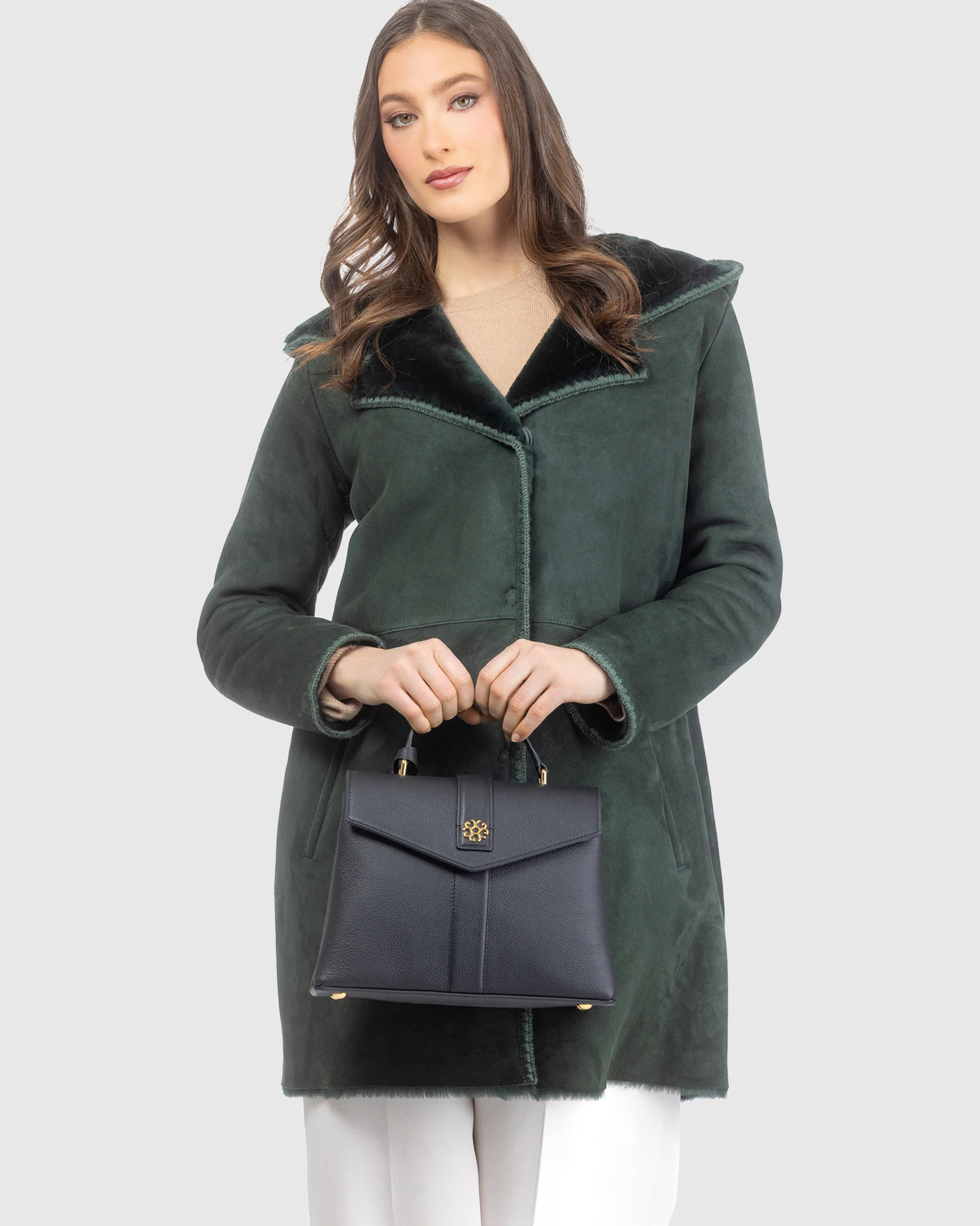 TOP HANDLE LEATHER CROSSBODY BAG - Image 18