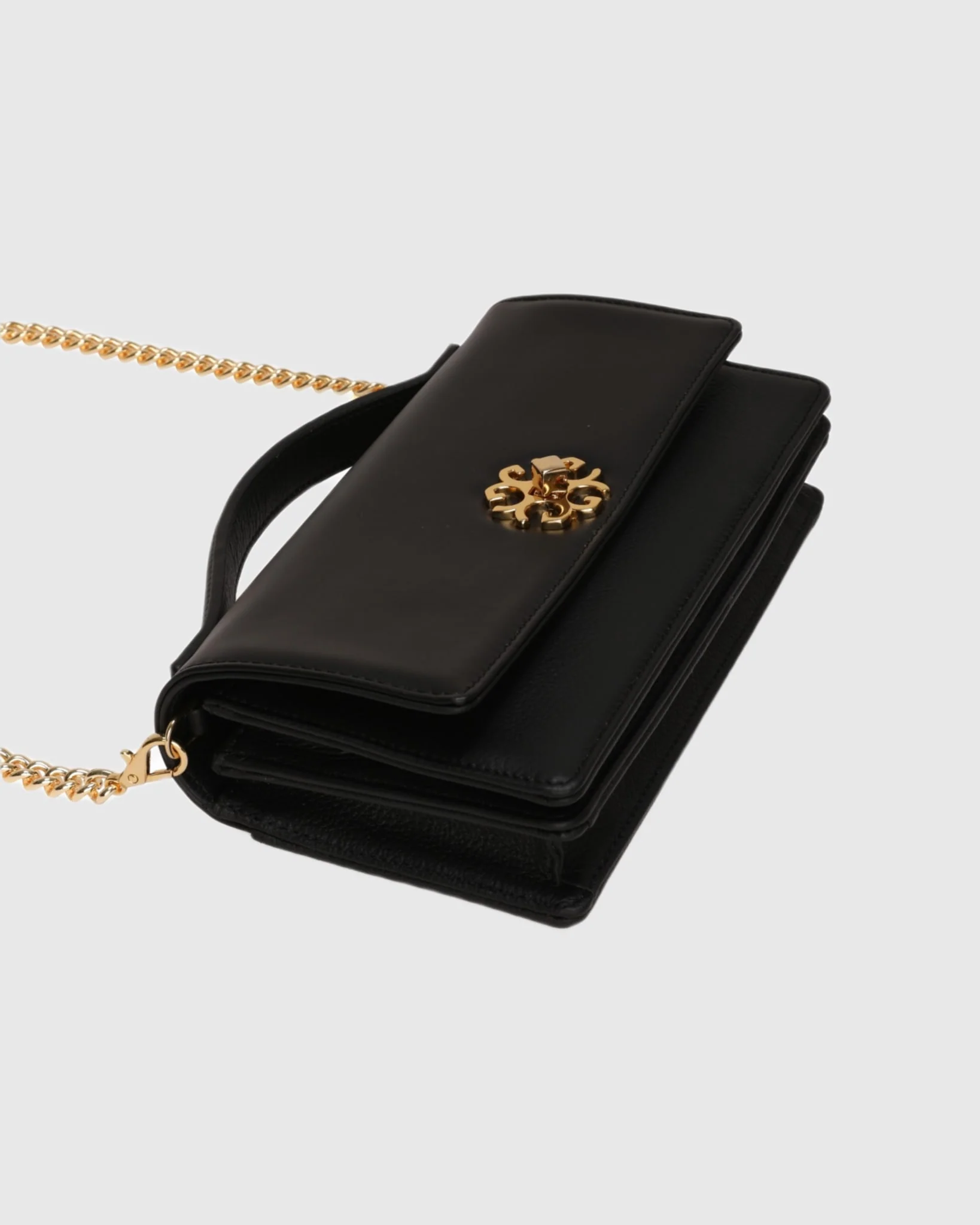 TOP HANDLE LEATHER CROSSBODY BAG - Image 3