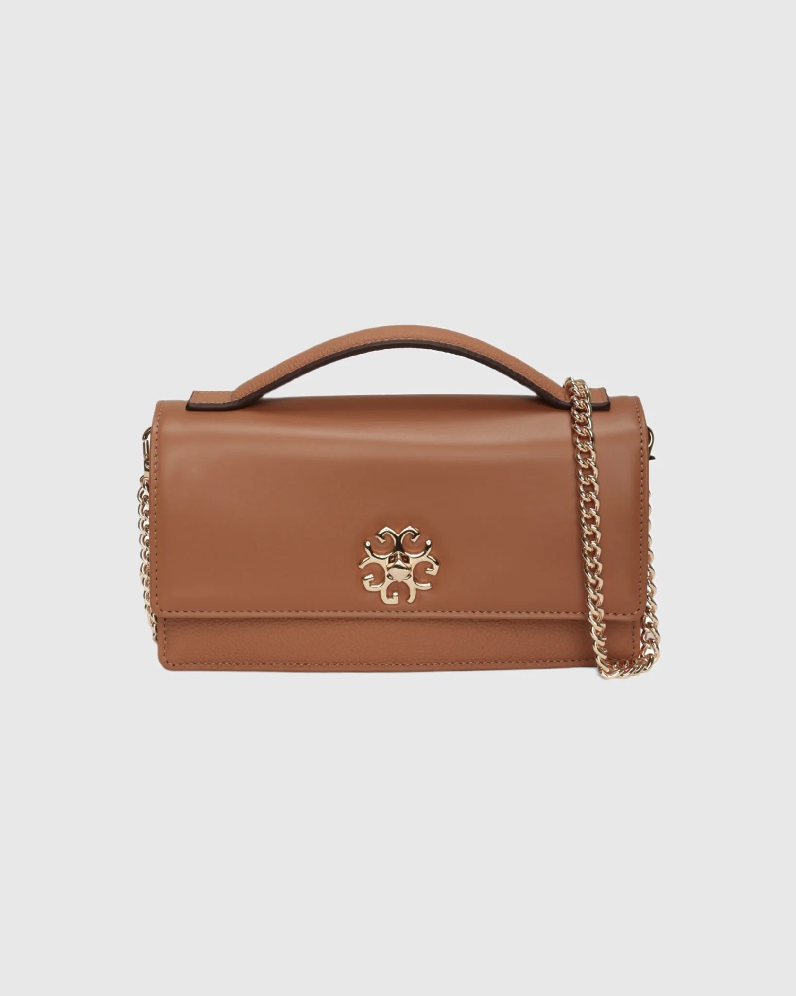 TOP HANDLE LEATHER CROSSBODY BAG - Image 5