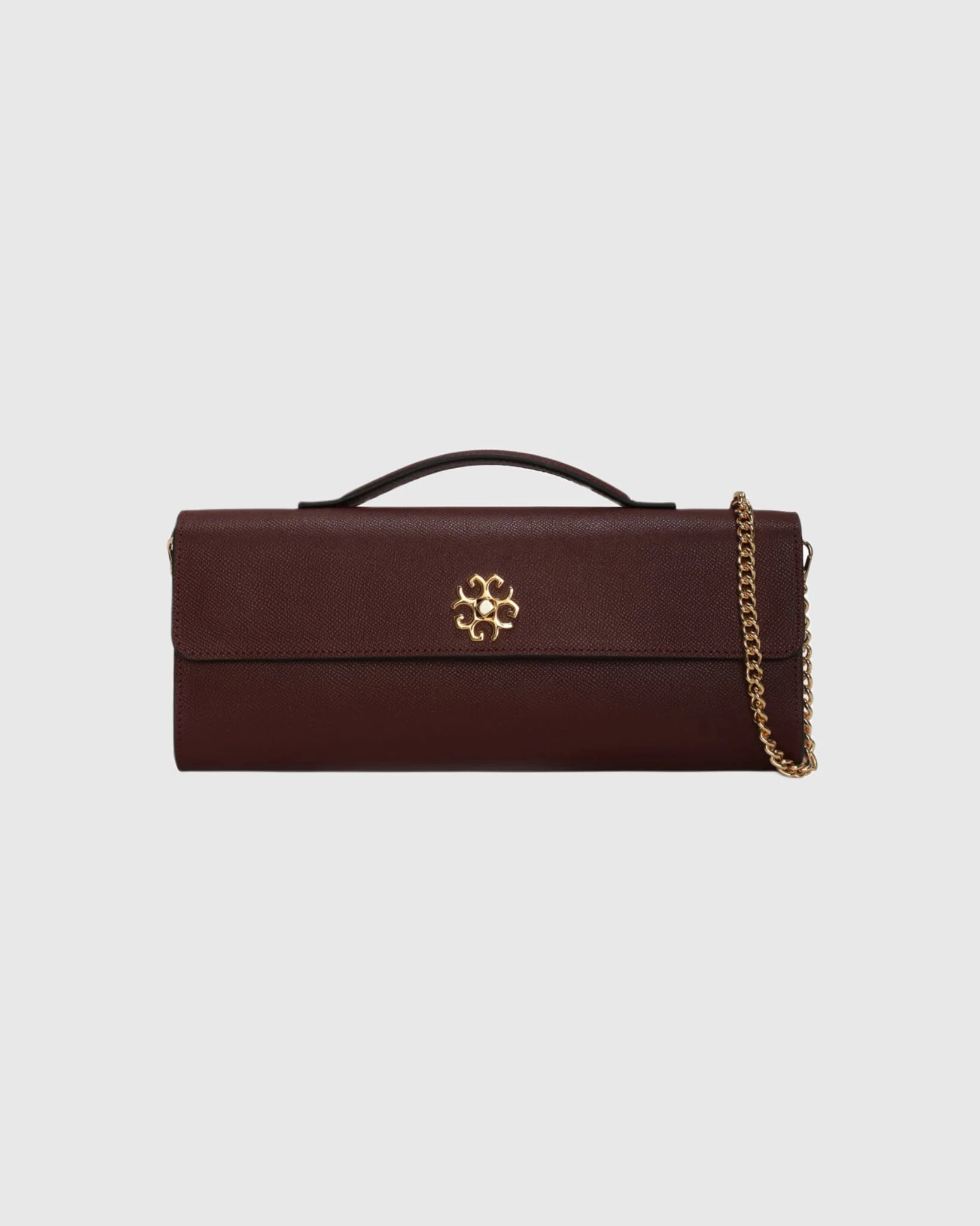 TOP HANDLE LEATHER CROSSBODY BAG