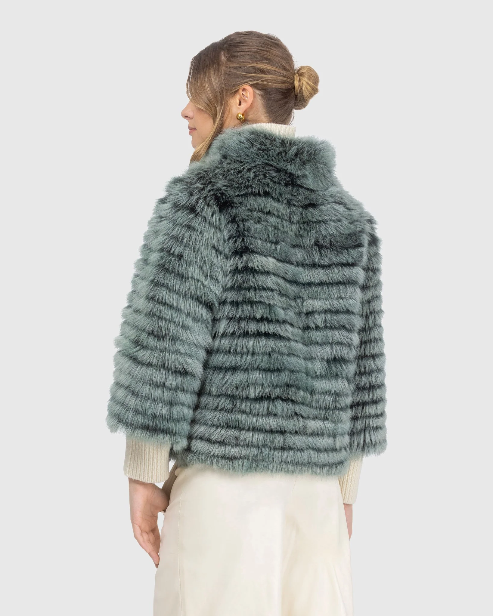 Toscana Shearling Lamb Layered Jacket - Image 12