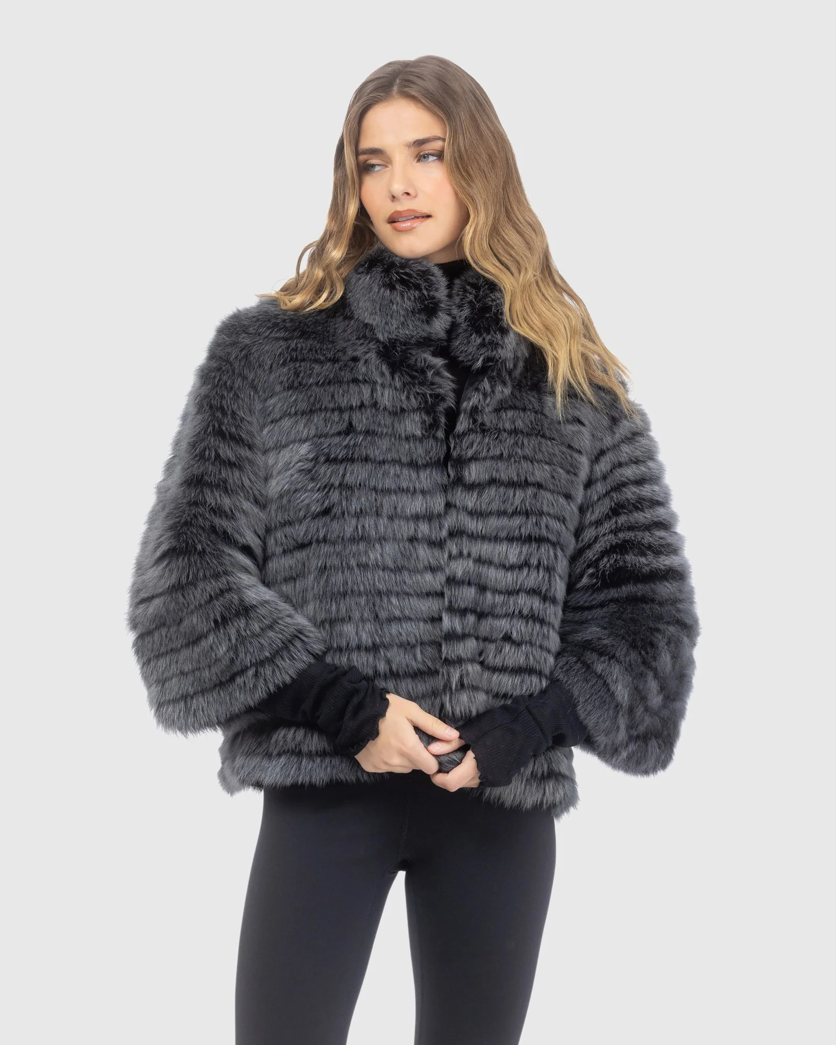 Toscana Shearling Lamb Layered Jacket - Image 3