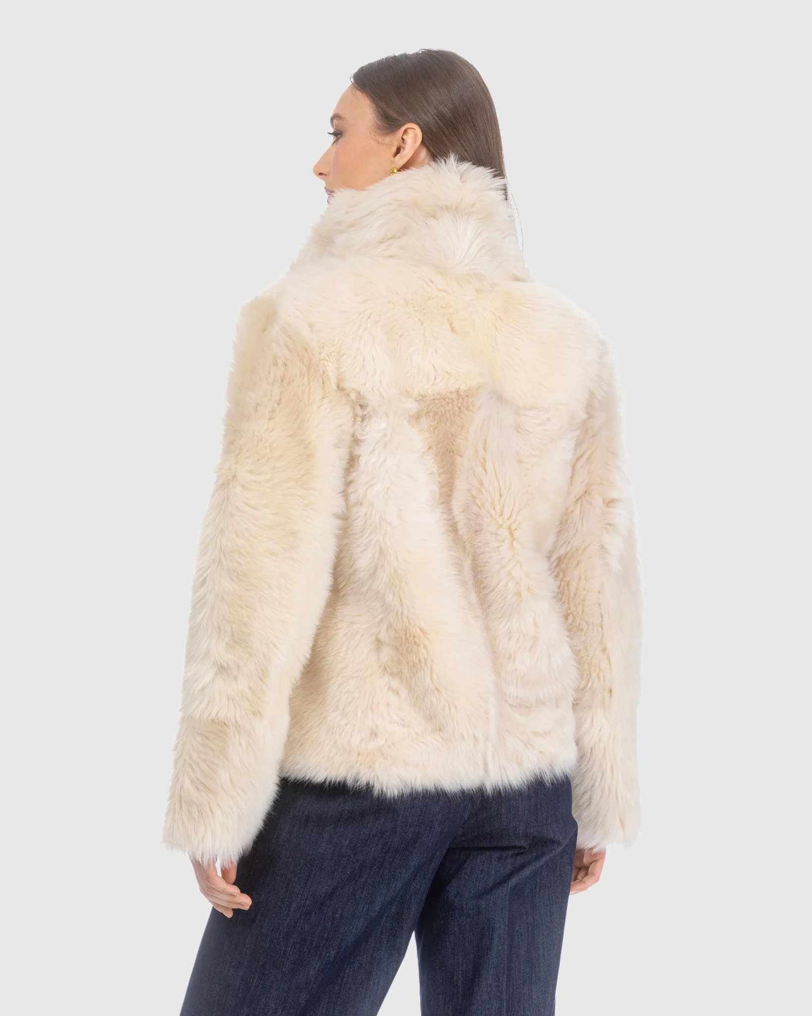 Toscana Shearling Lamb Reversible Jacket - Image 13