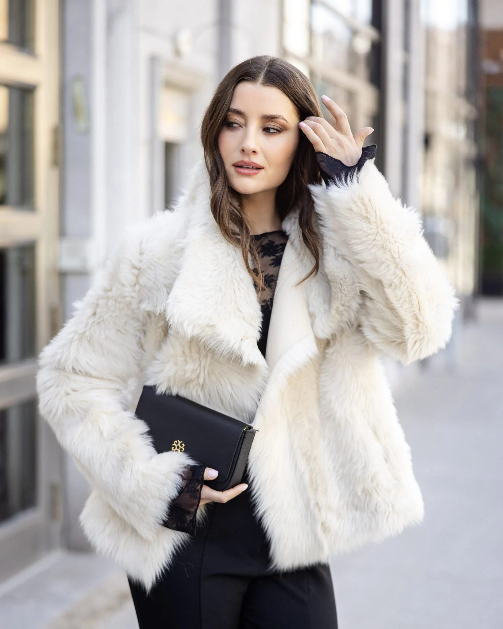 Toscana Shearling Lamb Reversible Jacket - Image 16
