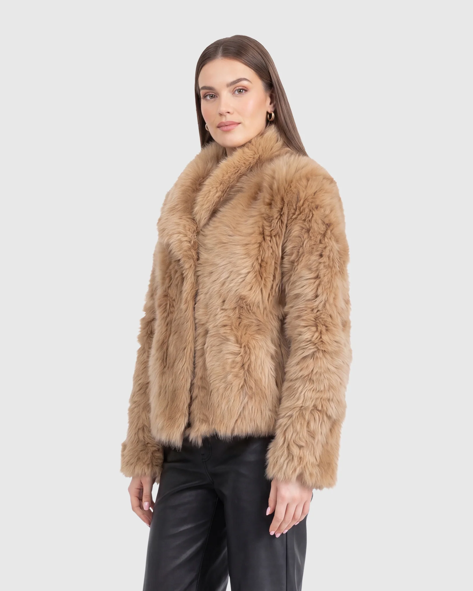 Toscana Shearling Lamb Reversible Jacket - Image 19