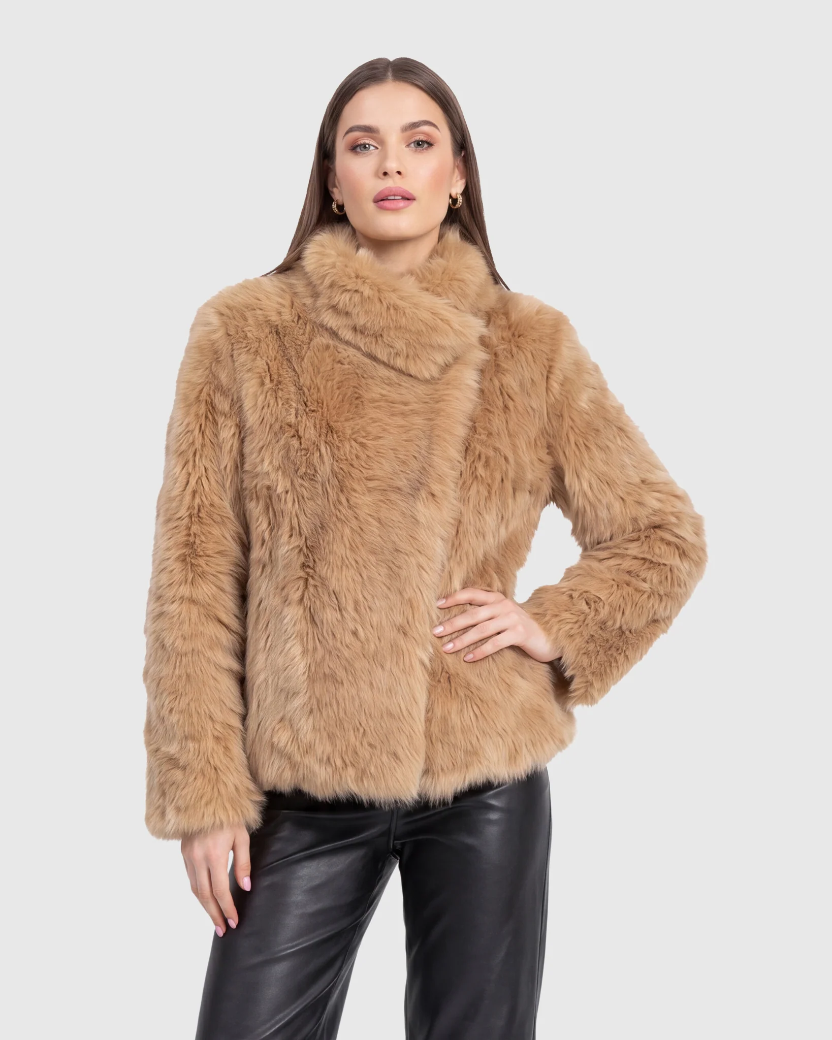 Toscana Shearling Lamb Reversible Jacket - Image 21