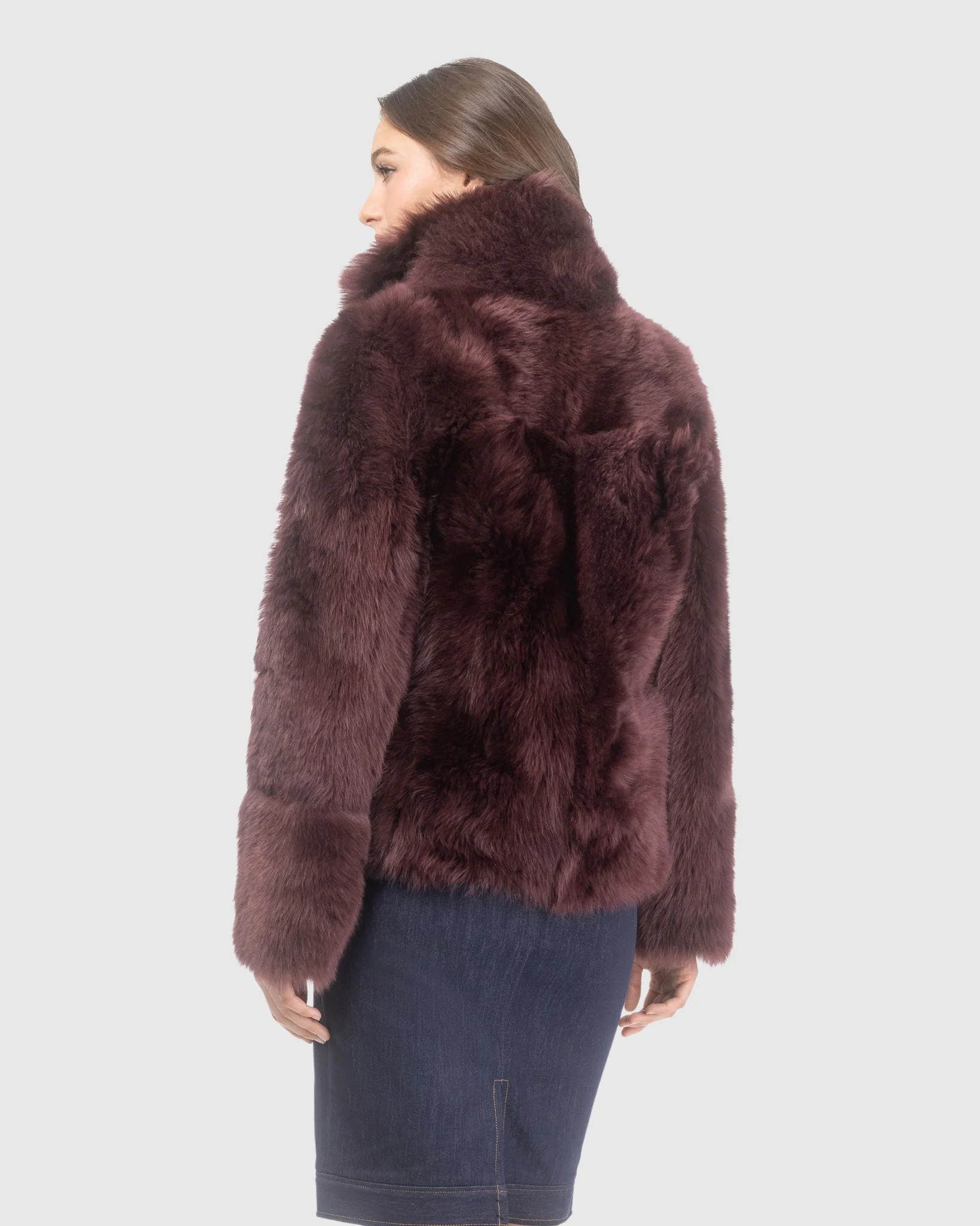 Toscana Shearling Lamb Reversible Jacket - Image 3