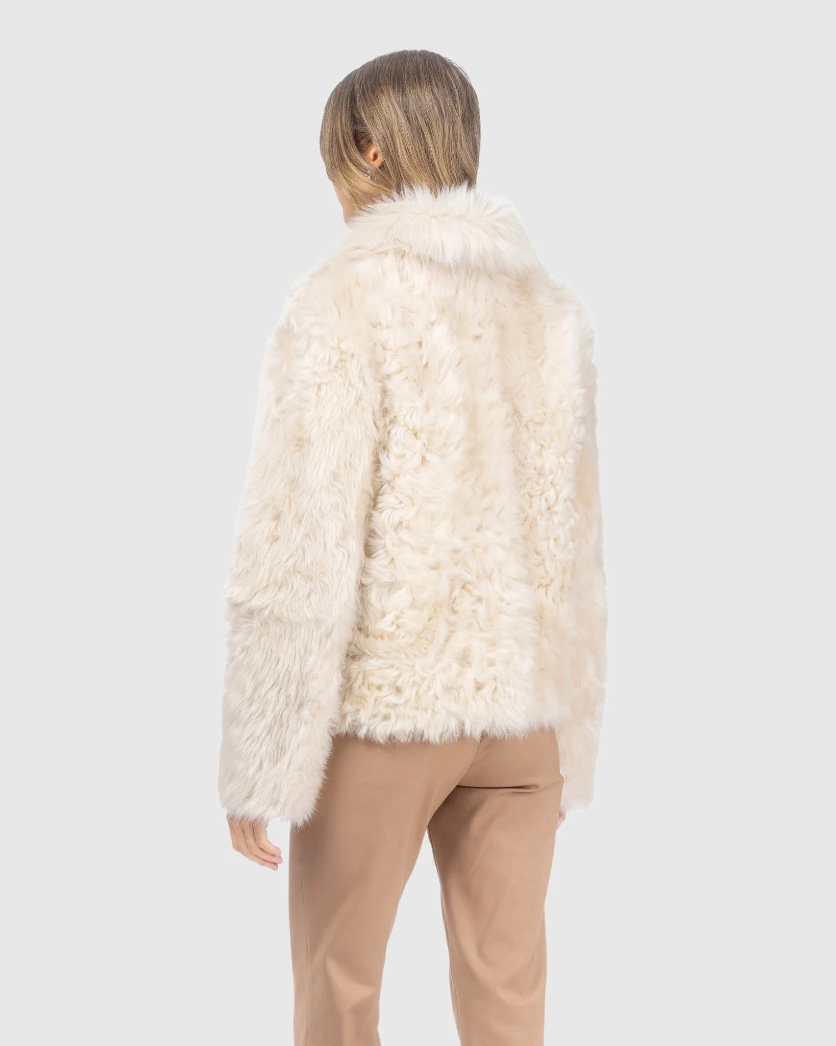 Toscana Shearling Lamb Reversible Jacket - Image 12
