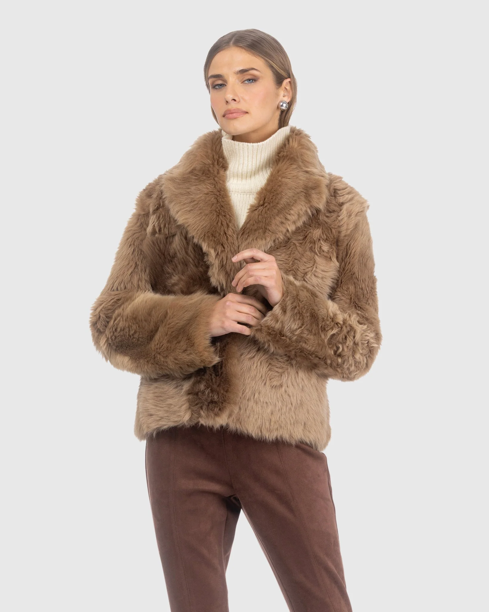Toscana Shearling Lamb Reversible Jacket - Image 2