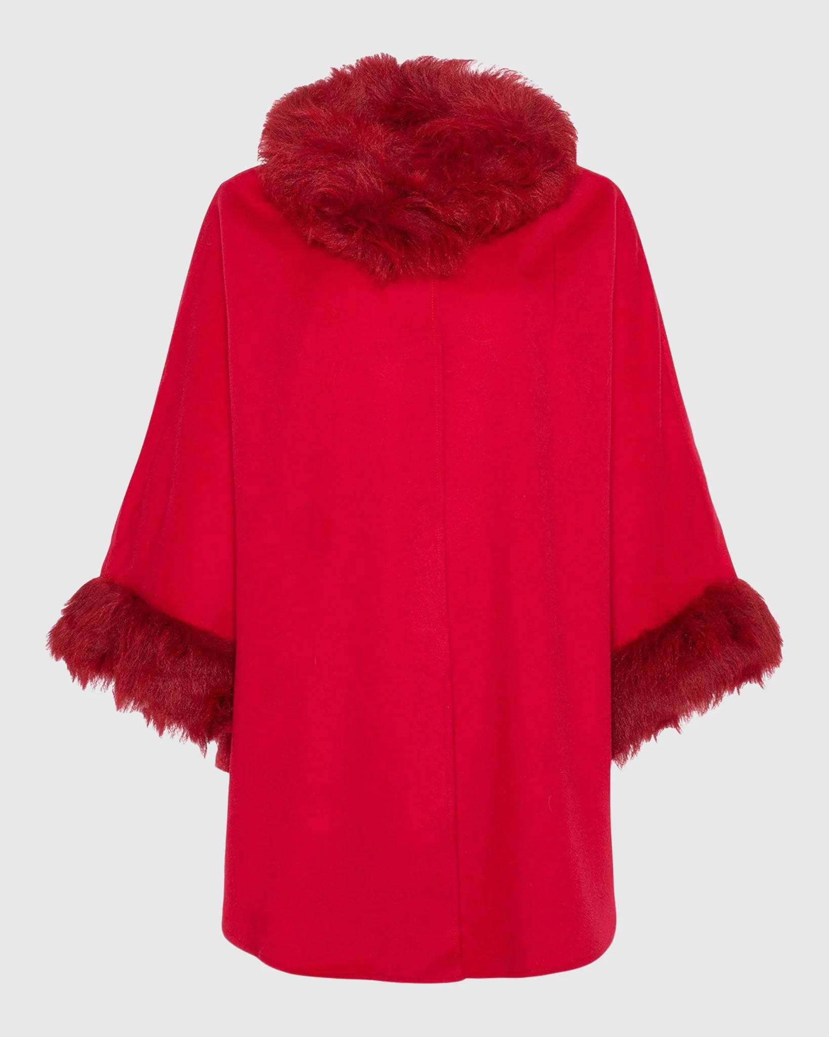 Select Cashmere & Wool Cape with Select Lamb Trim - Image 12