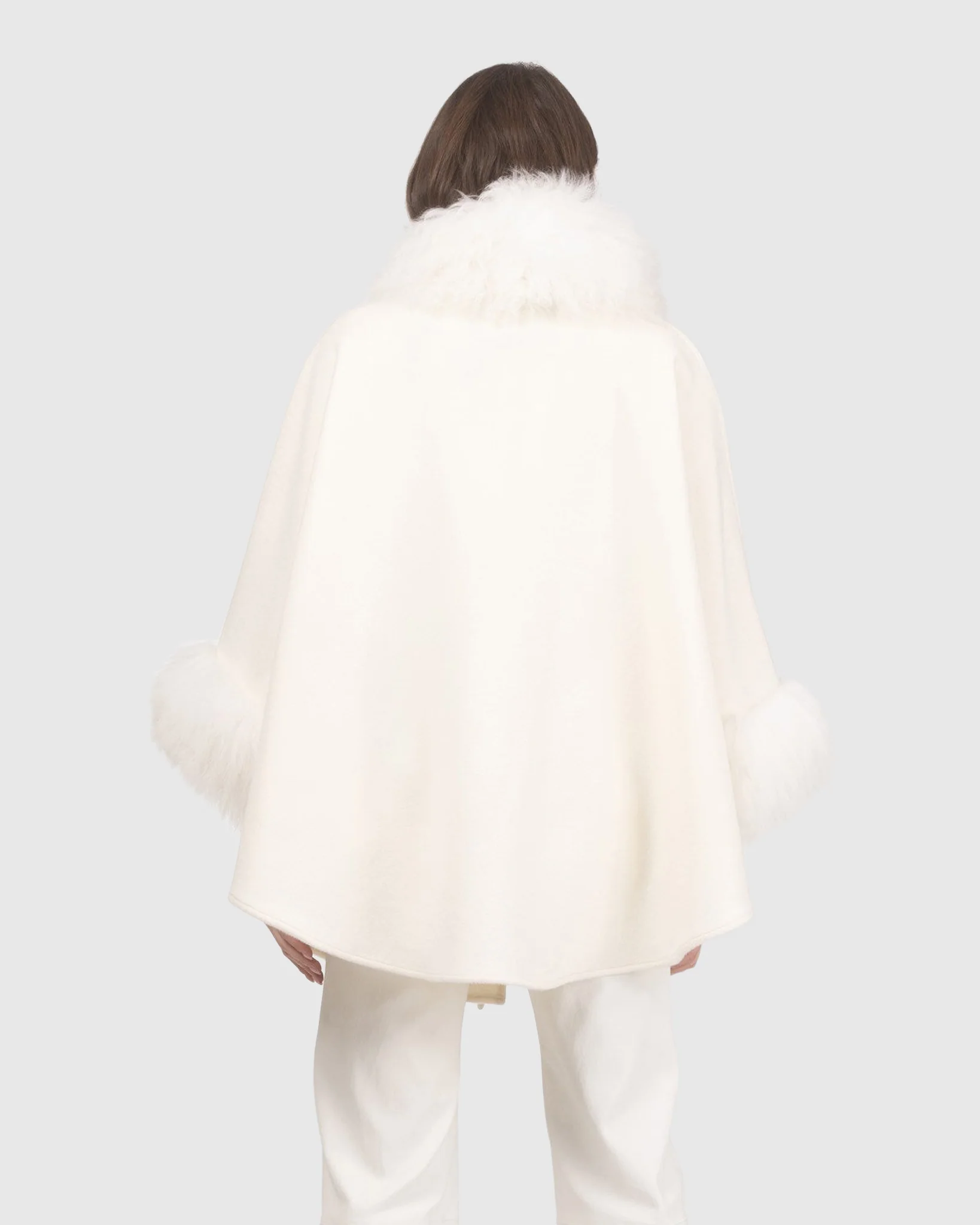 Cashmere & Wool Cape With Select Lamb Trim - Image 19