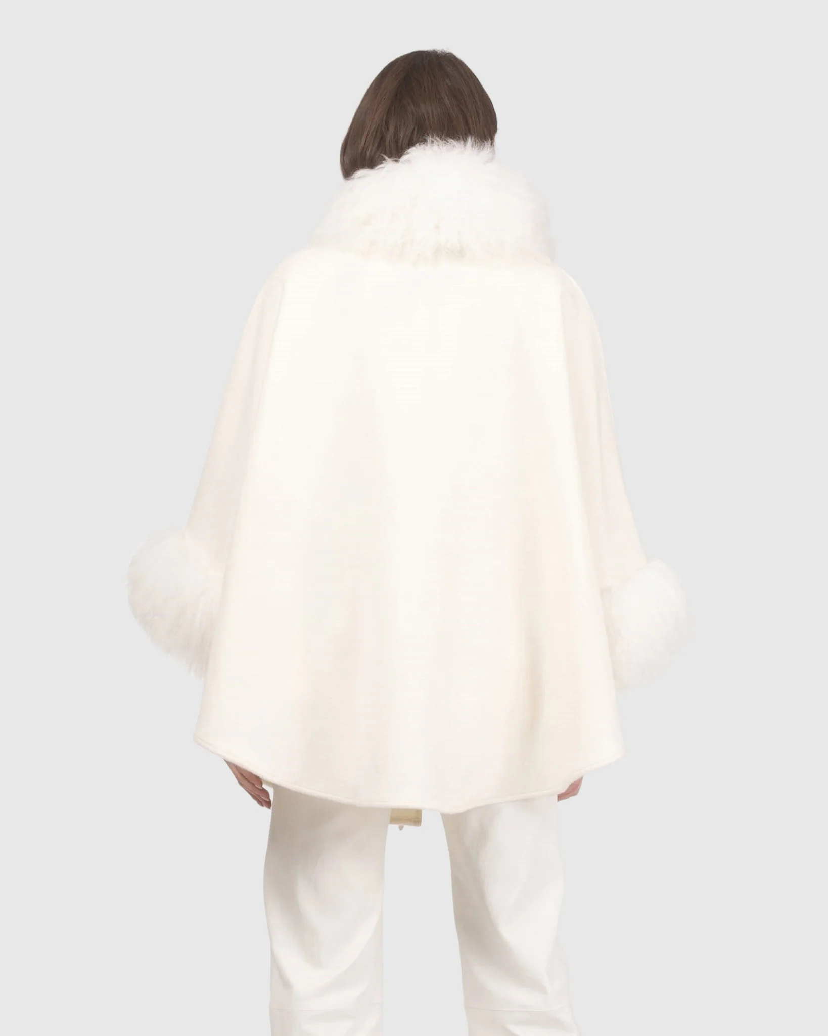 Cashmere & Wool Cape With Select Lamb Trim - Image 20