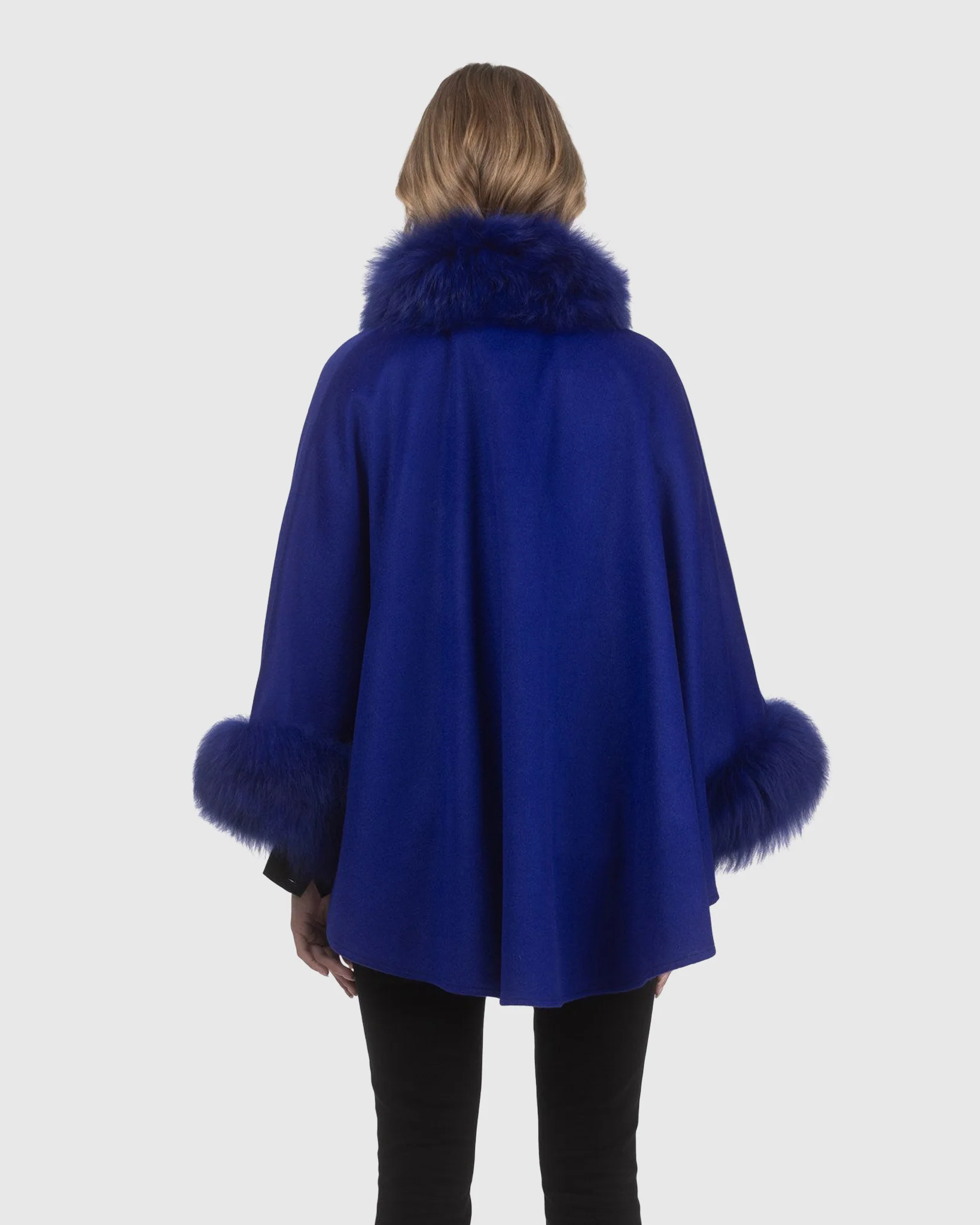 Cashmere & Wool Cape With Select Lamb Trim - Image 26