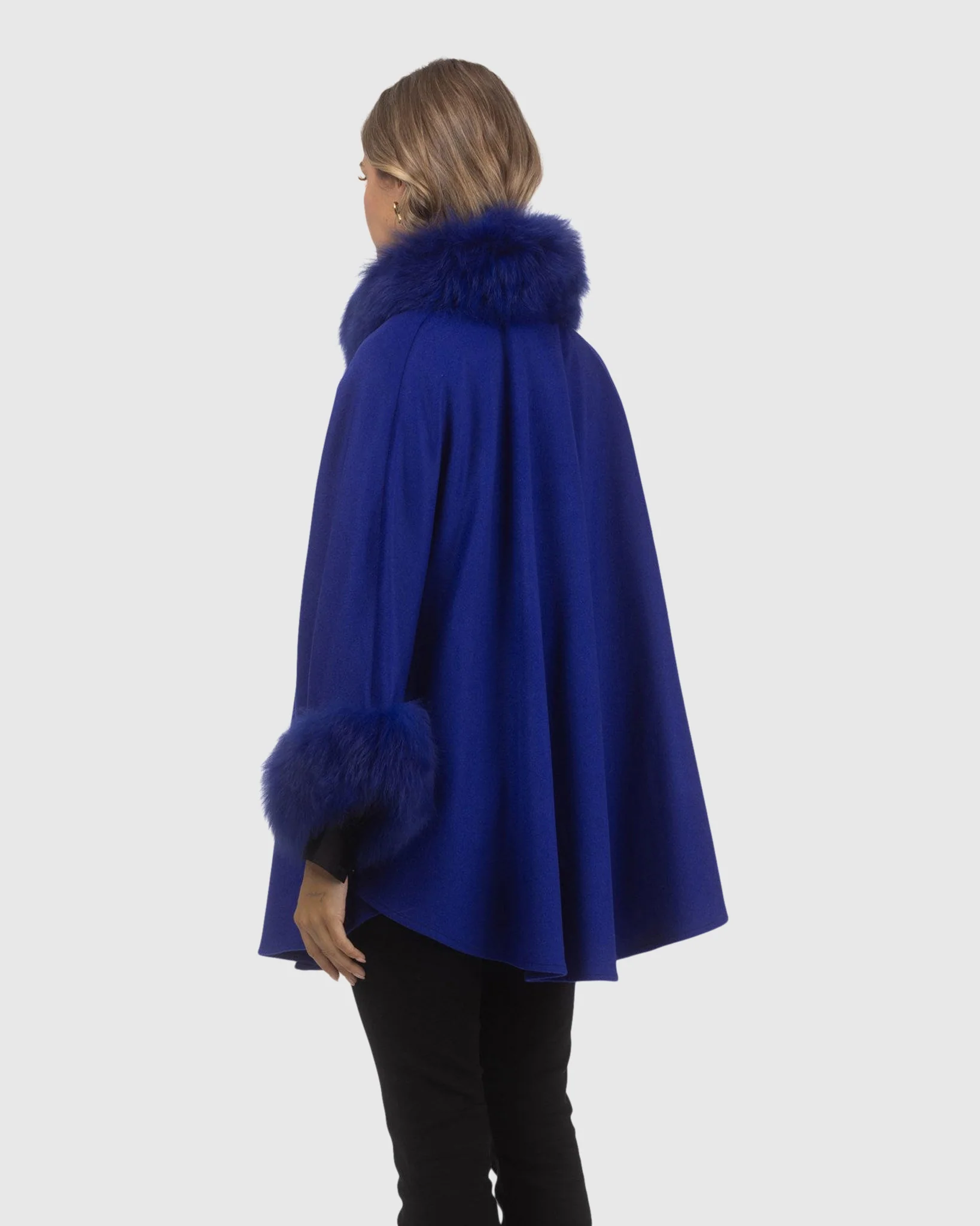 Cashmere & Wool Cape With Select Lamb Trim - Image 27