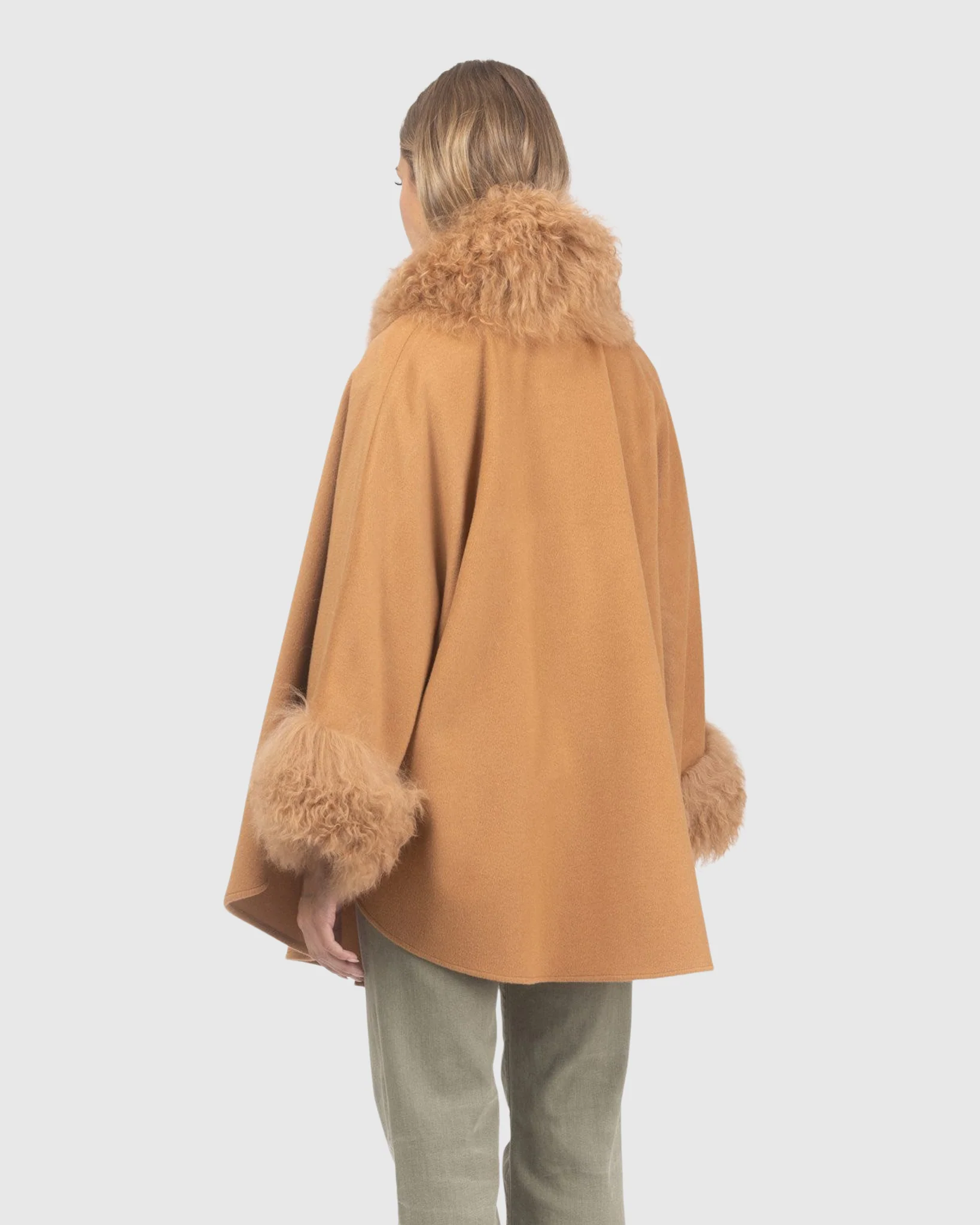 Cashmere & Wool Cape With Select Lamb Trim - Image 32