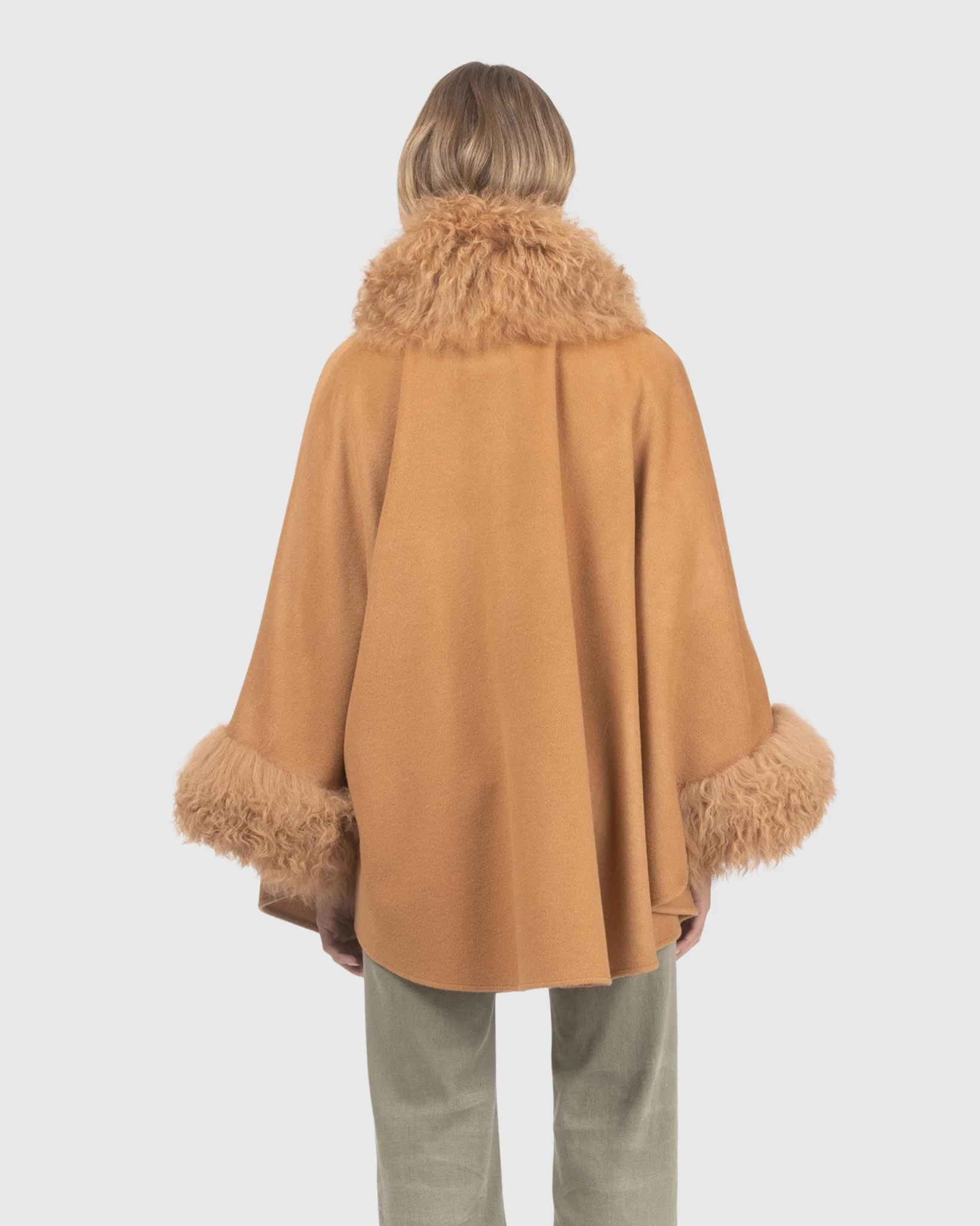 Cashmere & Wool Cape With Select Lamb Trim - Image 33