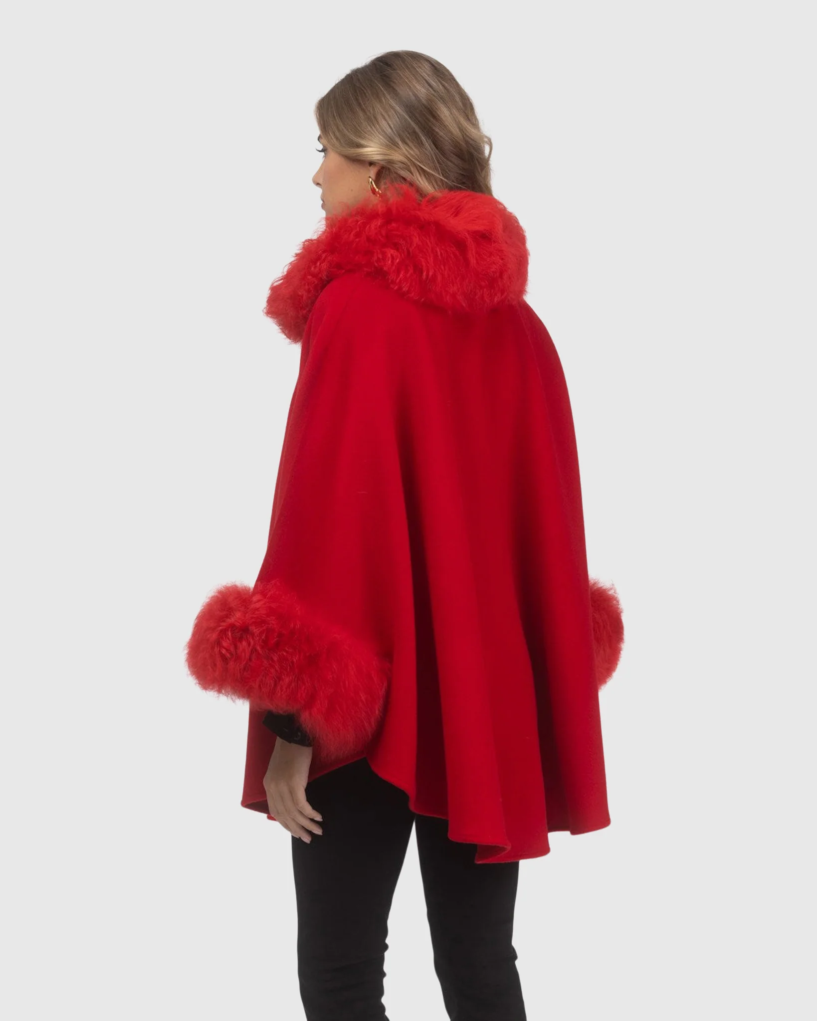 Cashmere & Wool Cape With Select Lamb Trim - Image 46