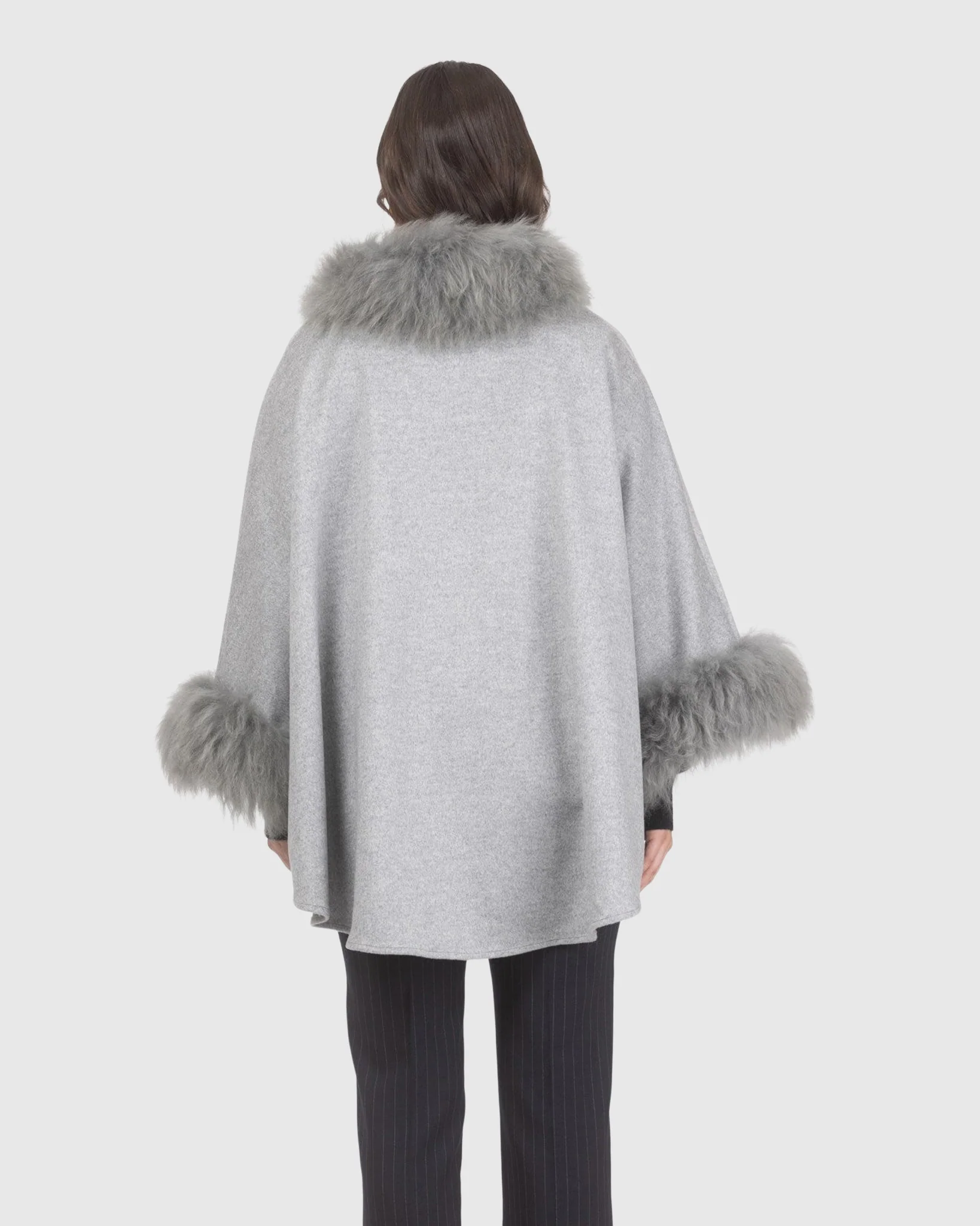 Cashmere & Wool Cape With Select Lamb Trim - Image 52