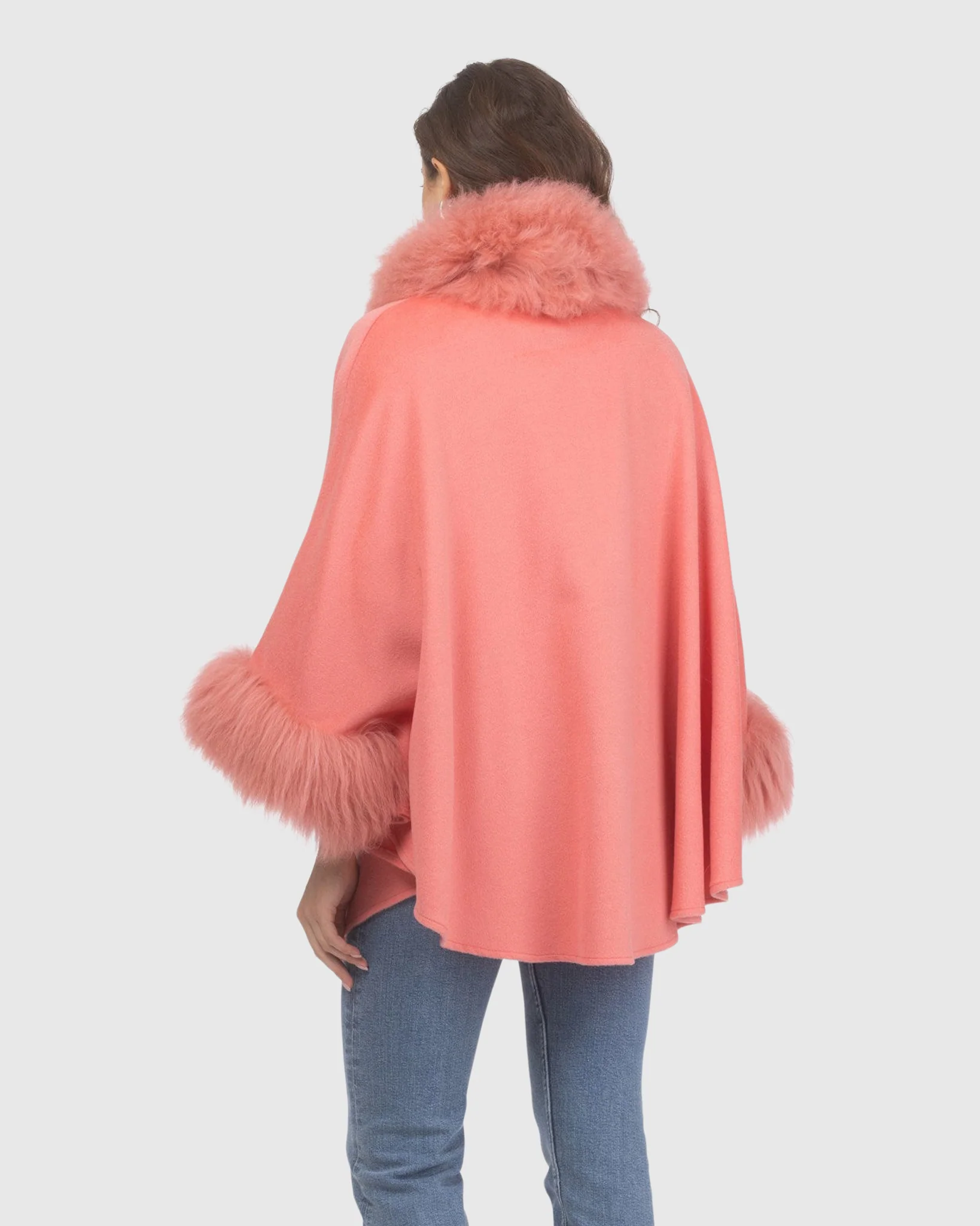 Cashmere & Wool Cape With Select Lamb Trim - Image 57