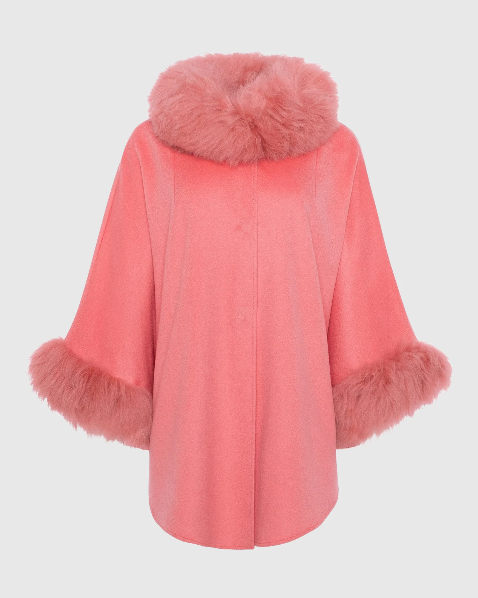 Cashmere & Wool Cape With Select Lamb Trim - Image 59