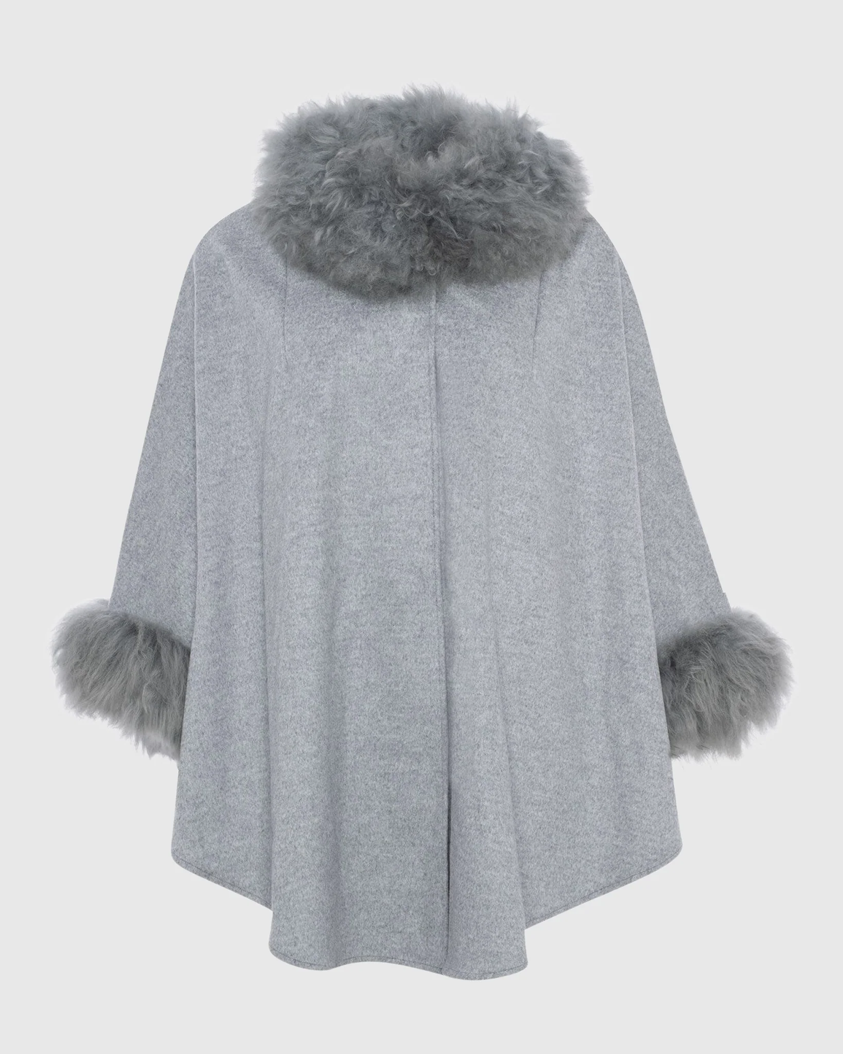 Cashmere & Wool Cape With Select Lamb Trim - Image 60