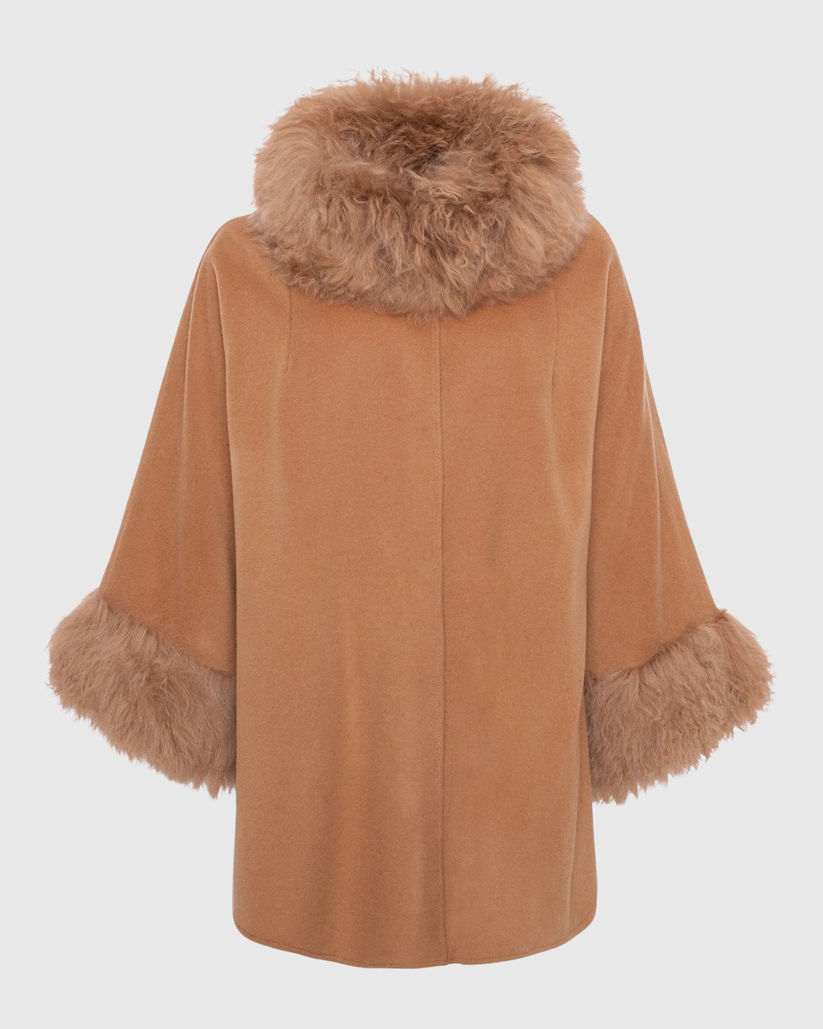 Cashmere & Wool Cape With Select Lamb Trim - Image 64