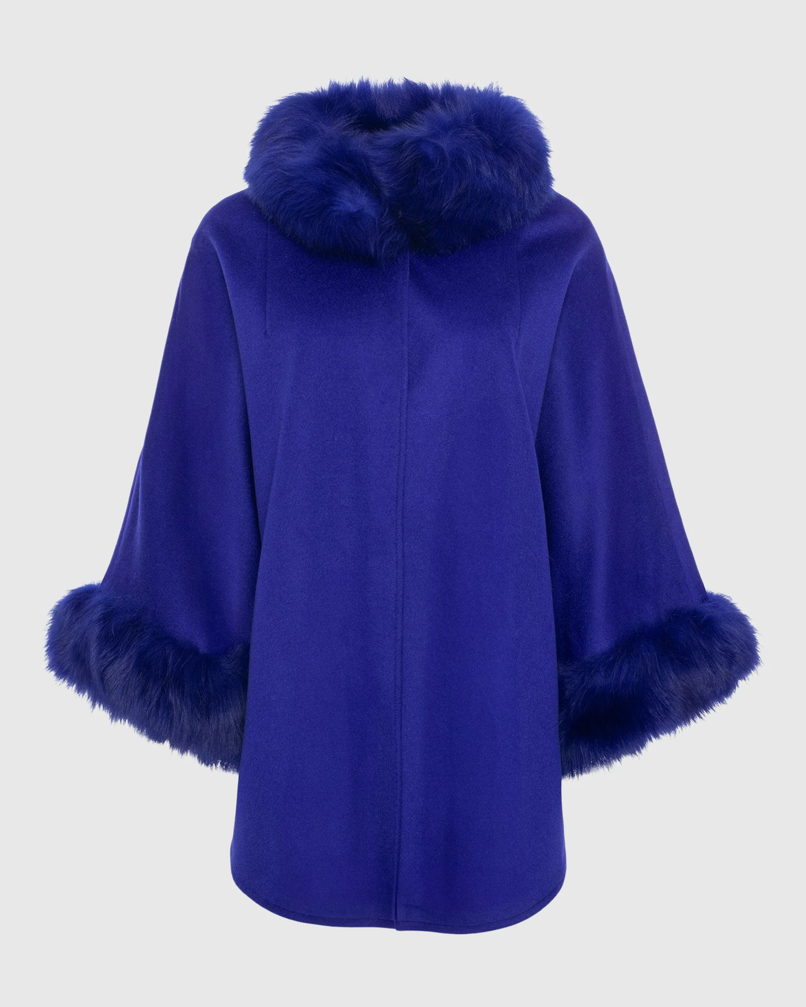 Cashmere & Wool Cape With Select Lamb Trim - Image 65