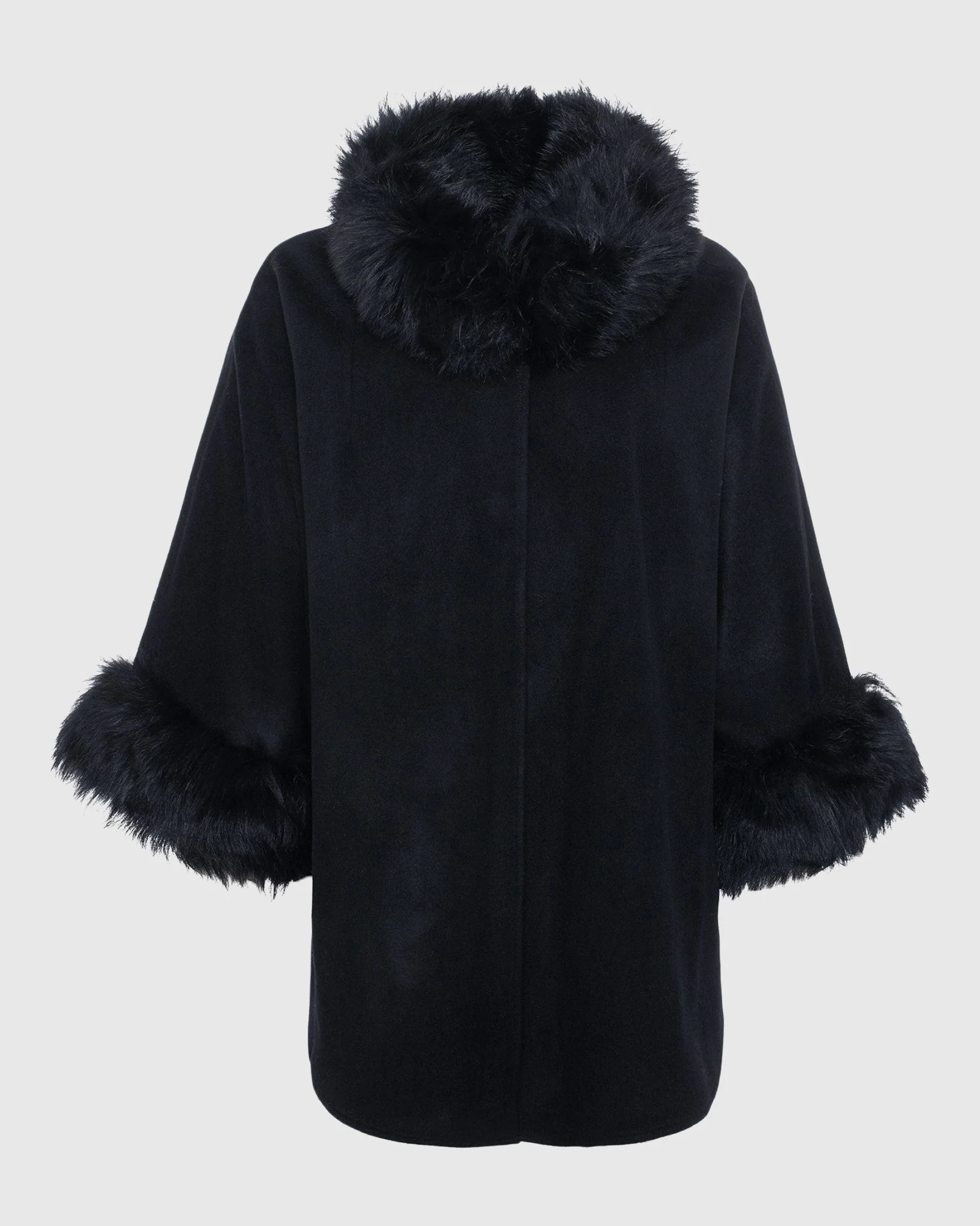 Cashmere & Wool Cape With Select Lamb Trim - Image 67